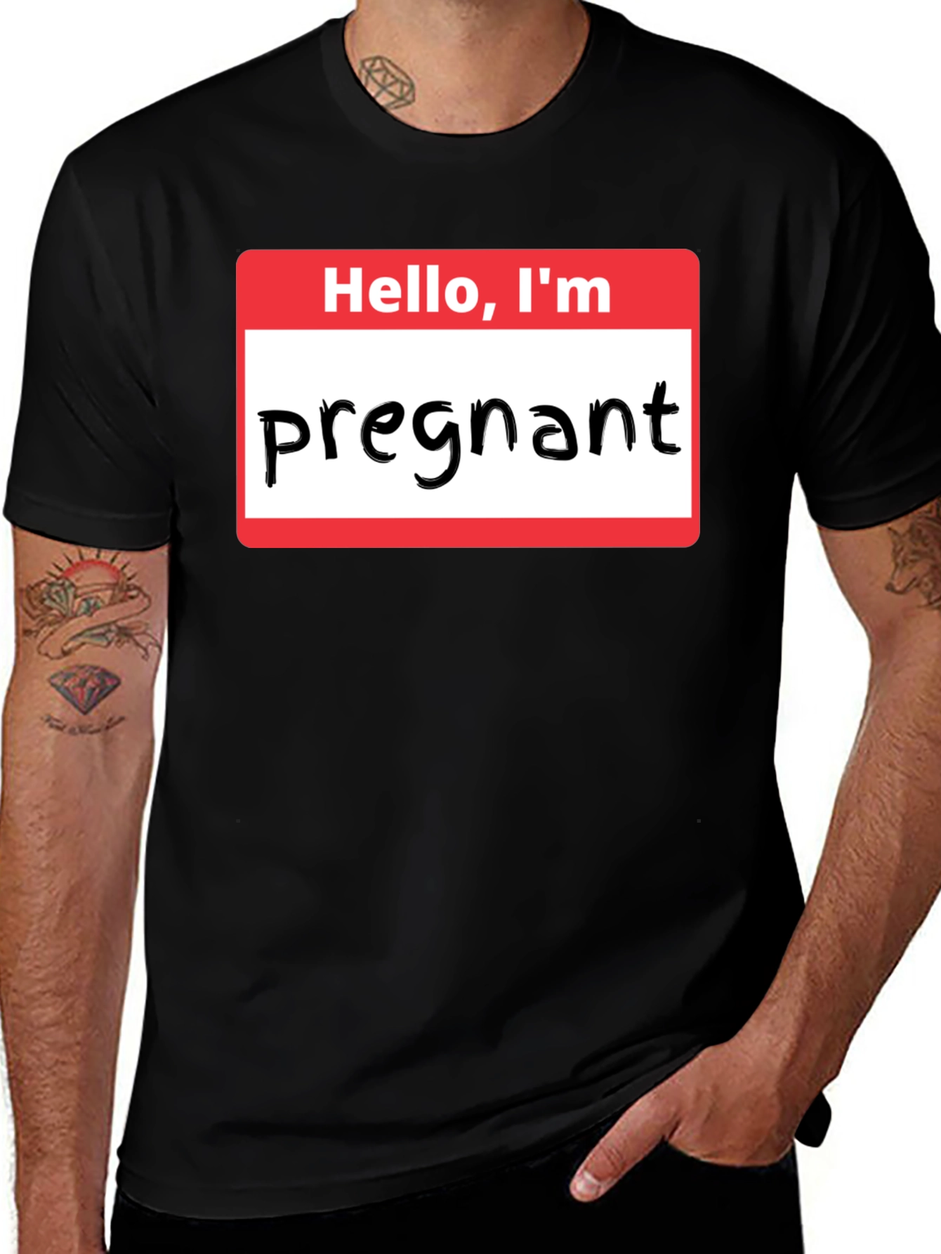 Hello I'm Pregnant T-Shirt Funny Pregnancy Announcement Tee