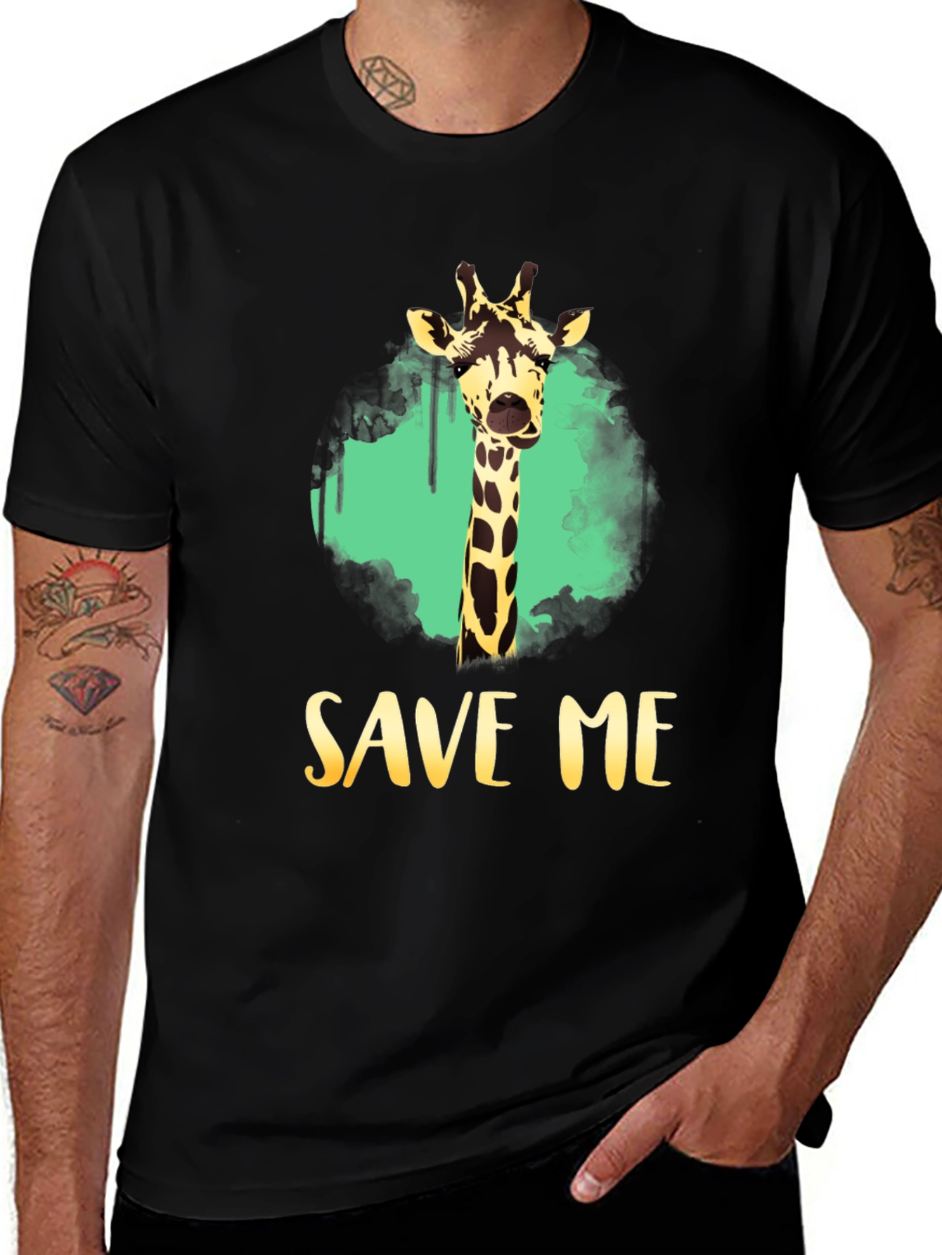 Variant 5 of Save Me Giraffe Graphic Tee