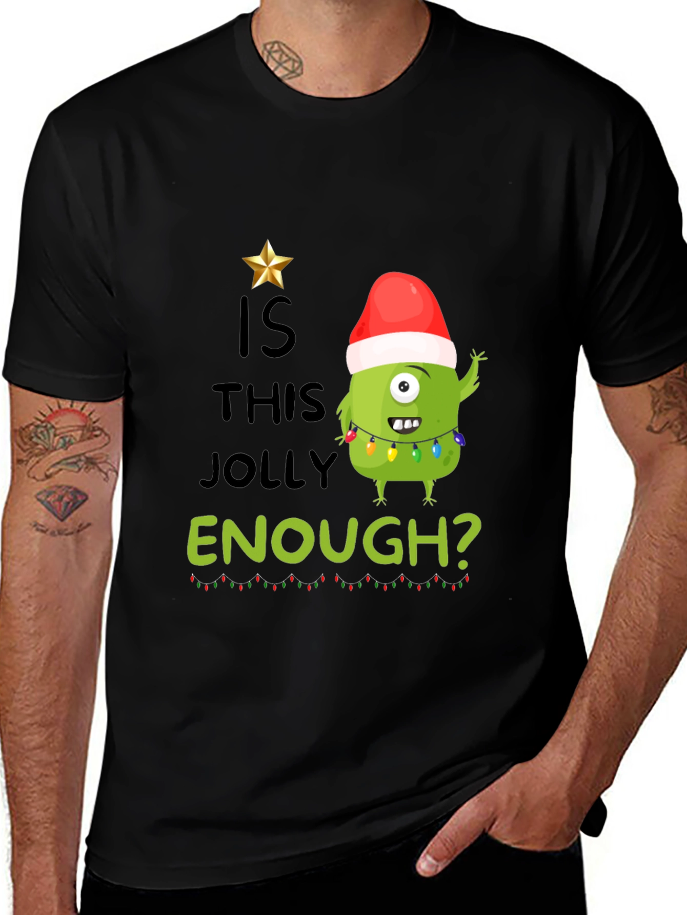 Is This Jolly Enough Monster Christmas T-Shirt
