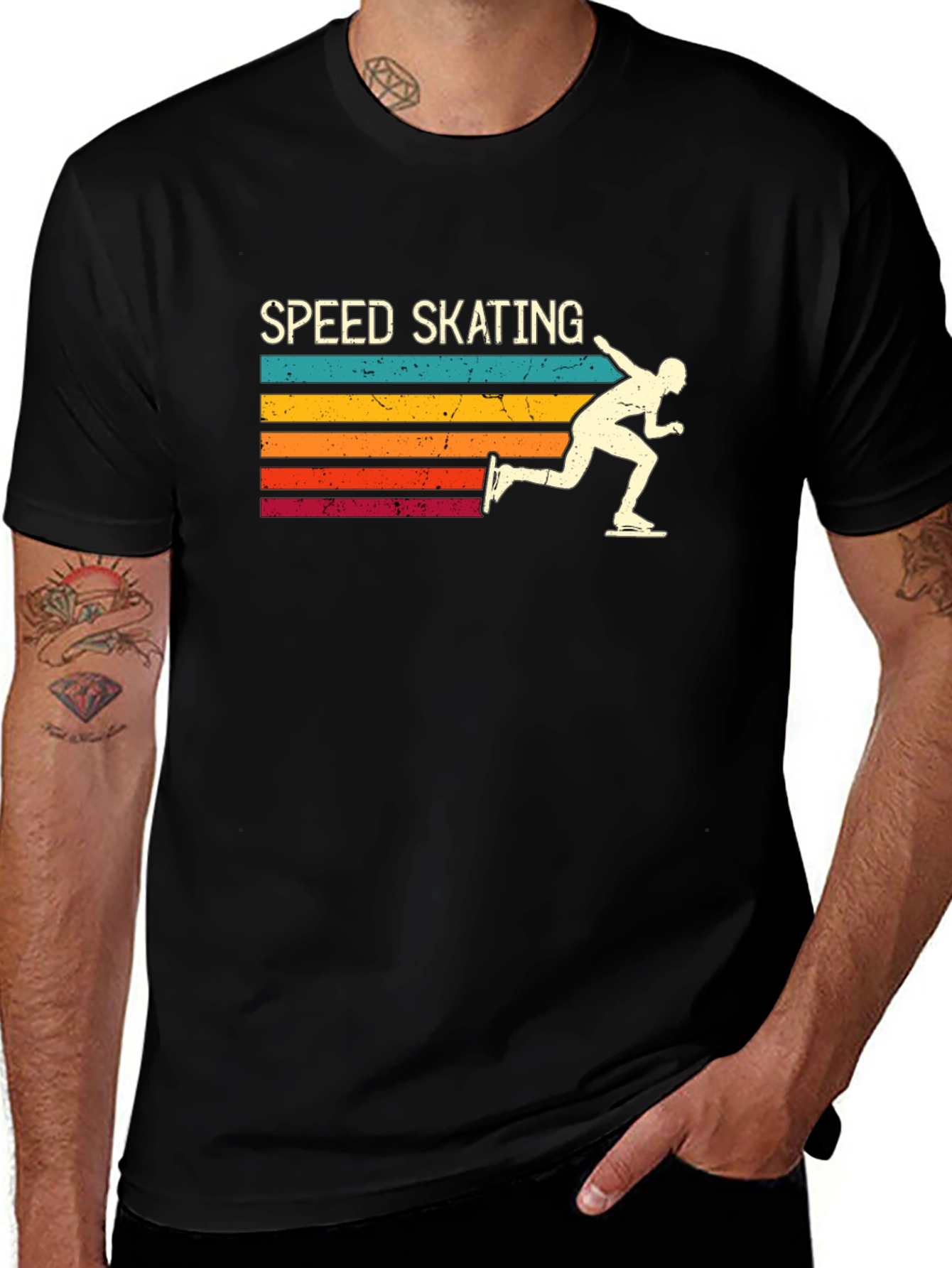 Variant 2 of Vintage Speed Skating T-Shirt - Retro Athlete Tee