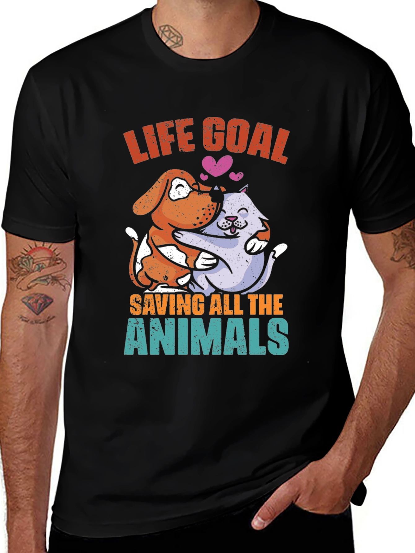 Life Goal Saving All The Animals T-Shirt