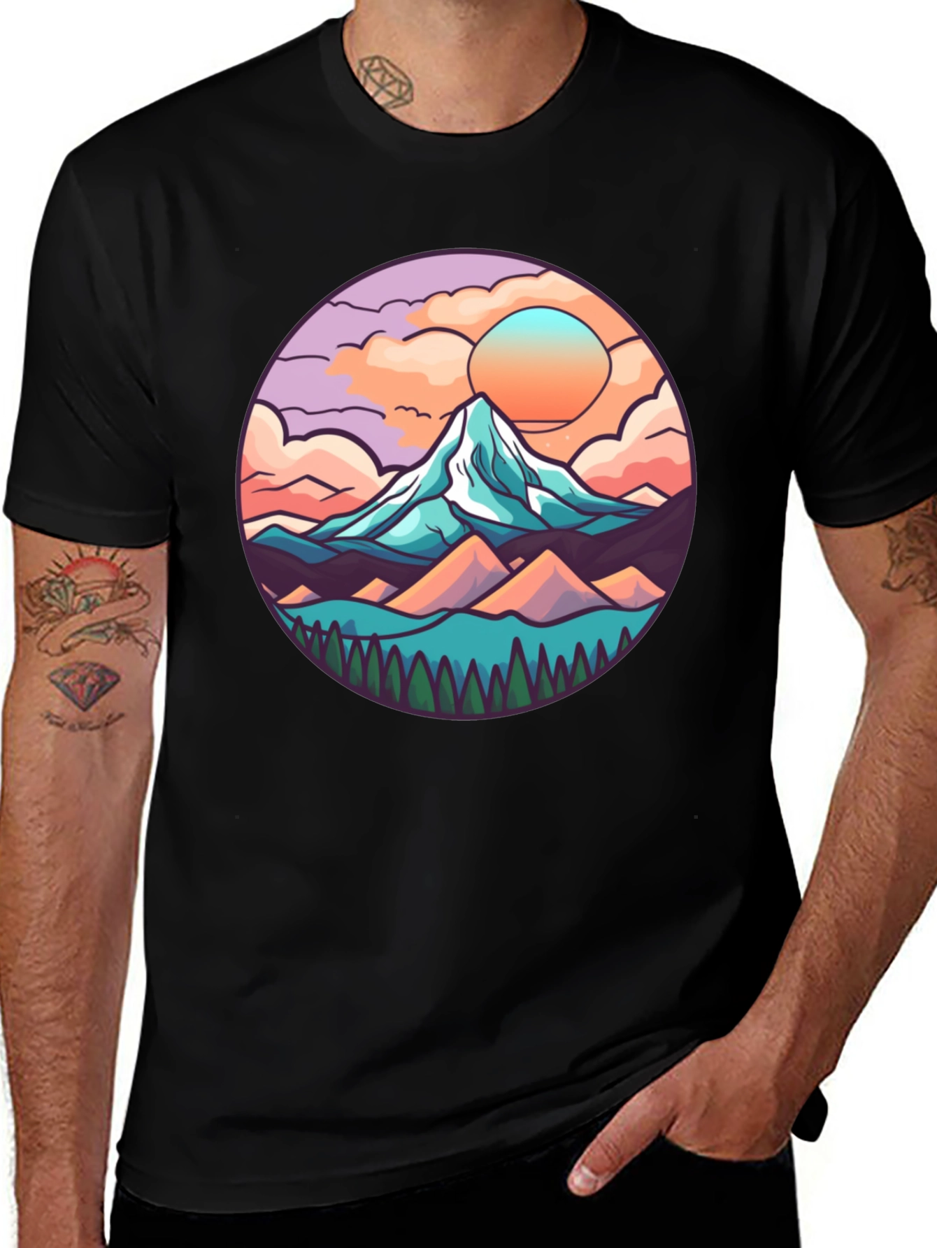 Variant 16 of Mountain Vista Graphic Tee - Nature Inspired T-Shirt