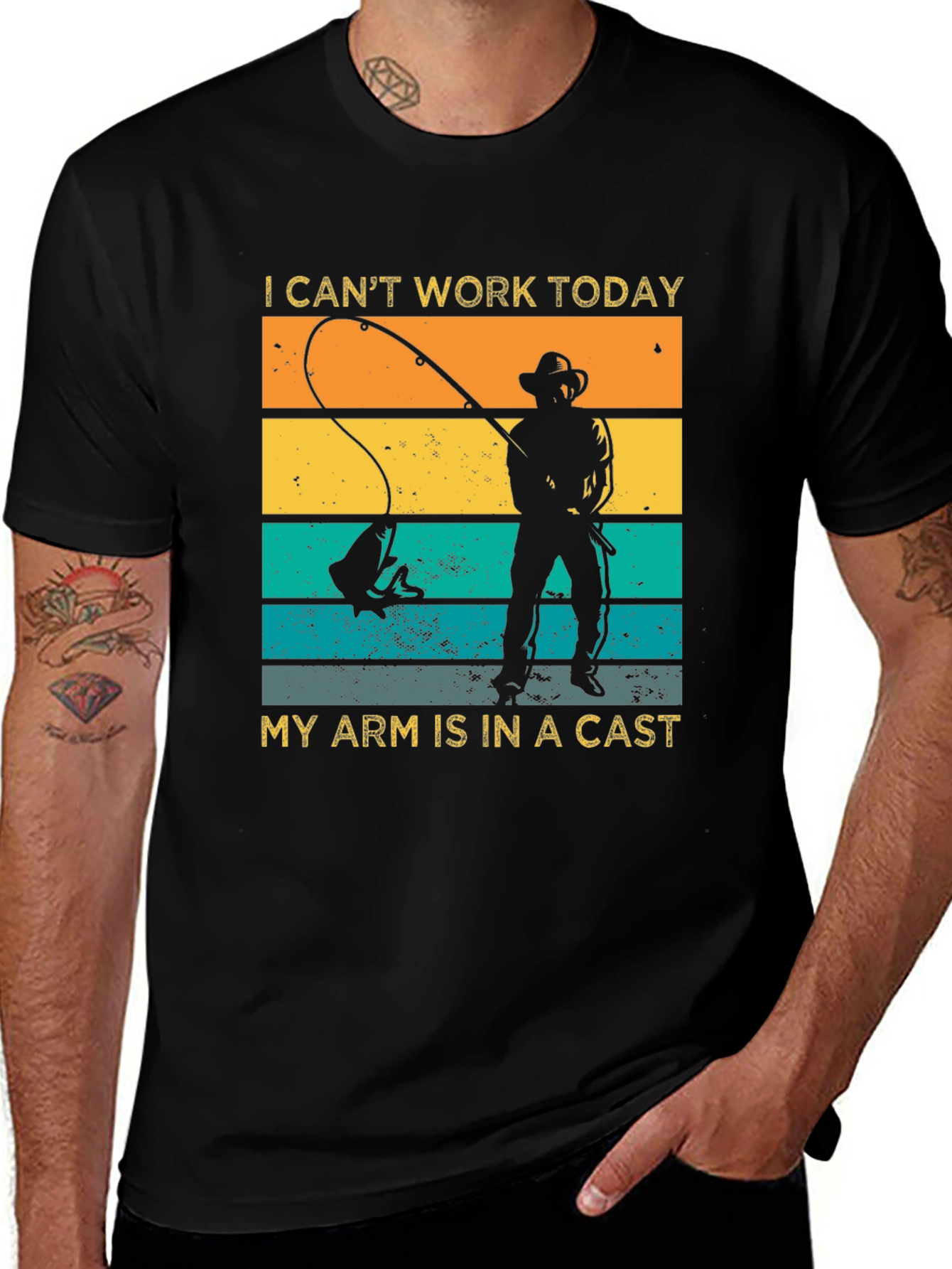 Variant 7 of Fishing T-Shirt - I Can't Work Today