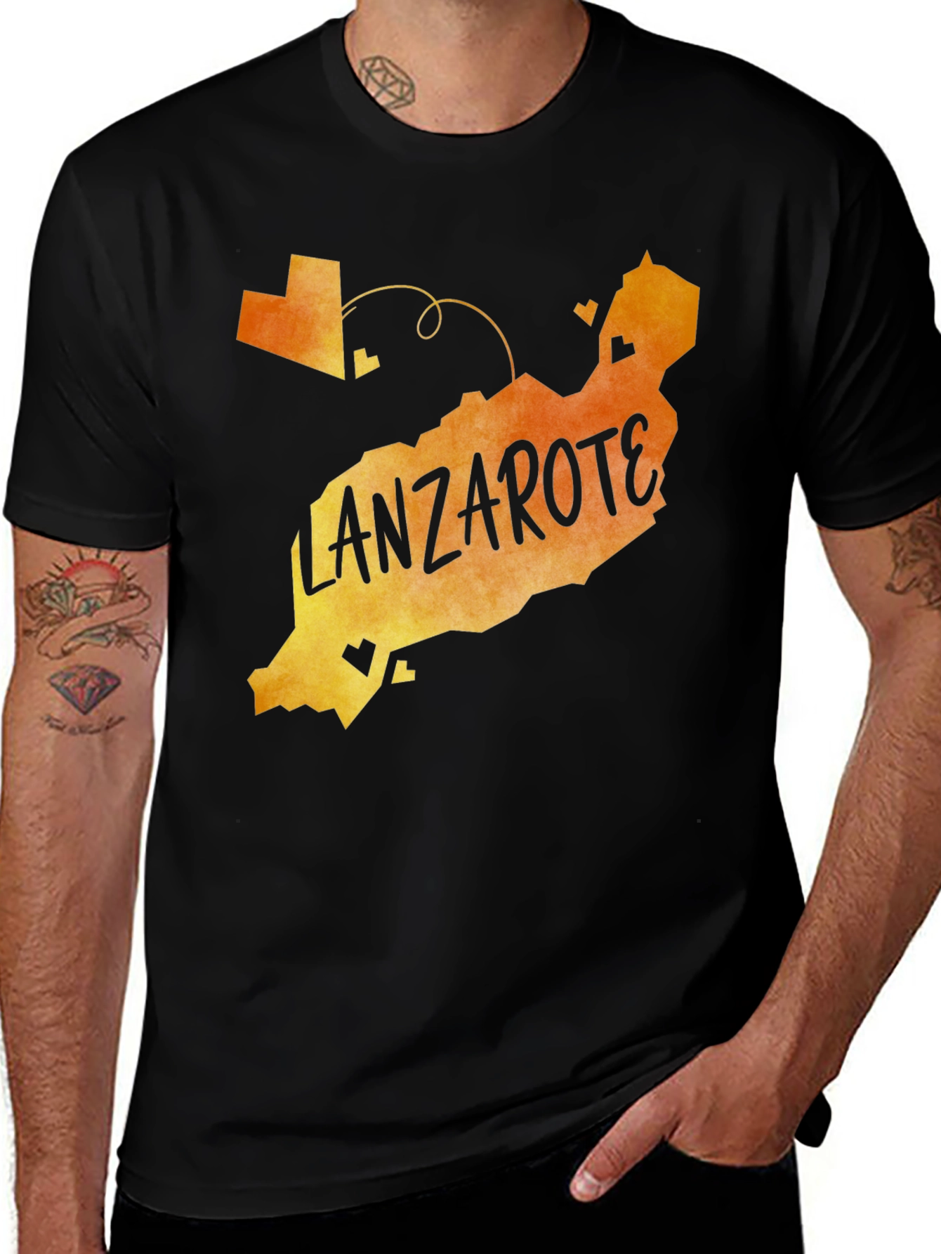 Lanzarote Island Map T-Shirt