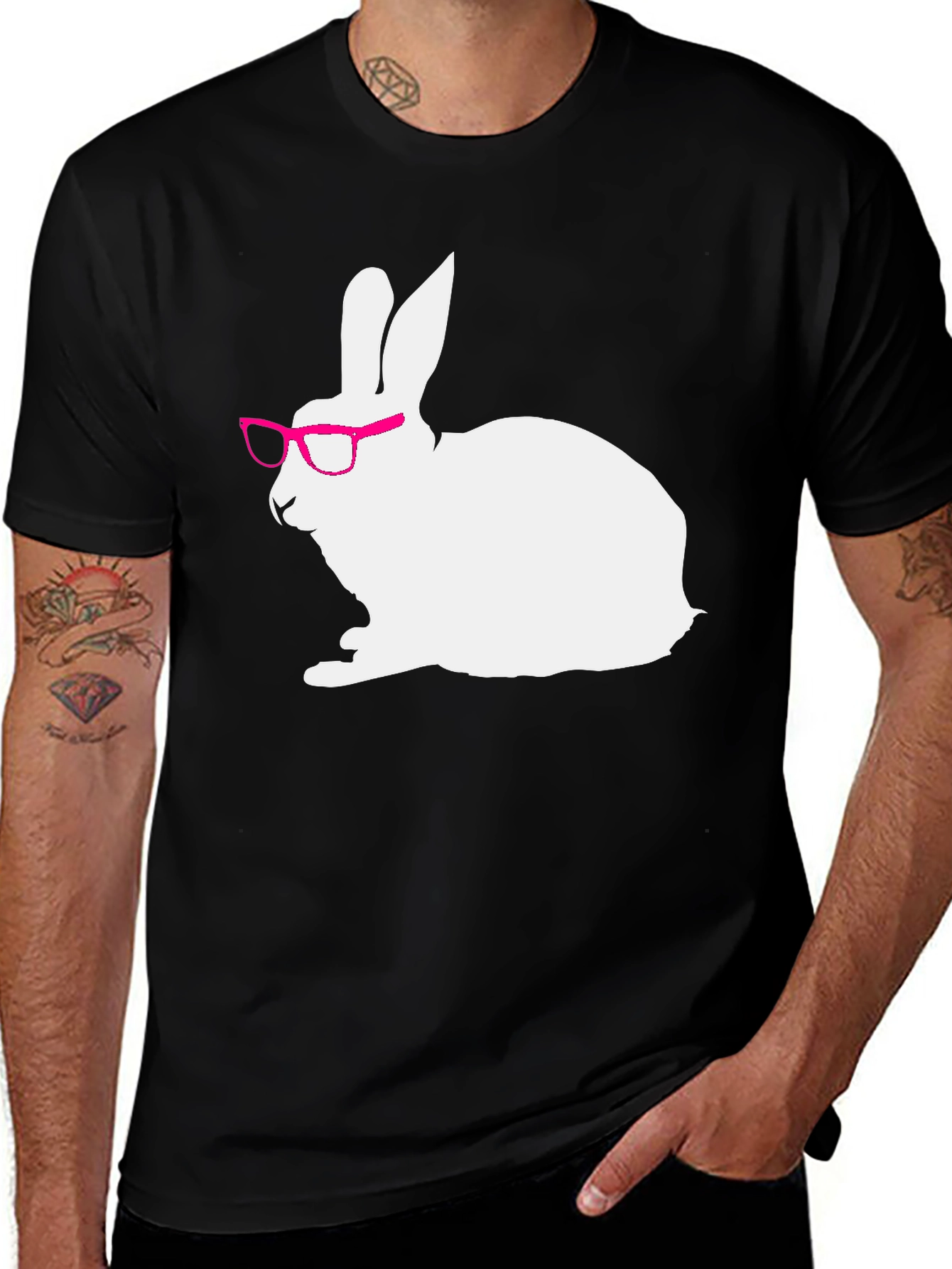 Variant 8 of Cool Rabbit Tee - Pink Glasses
