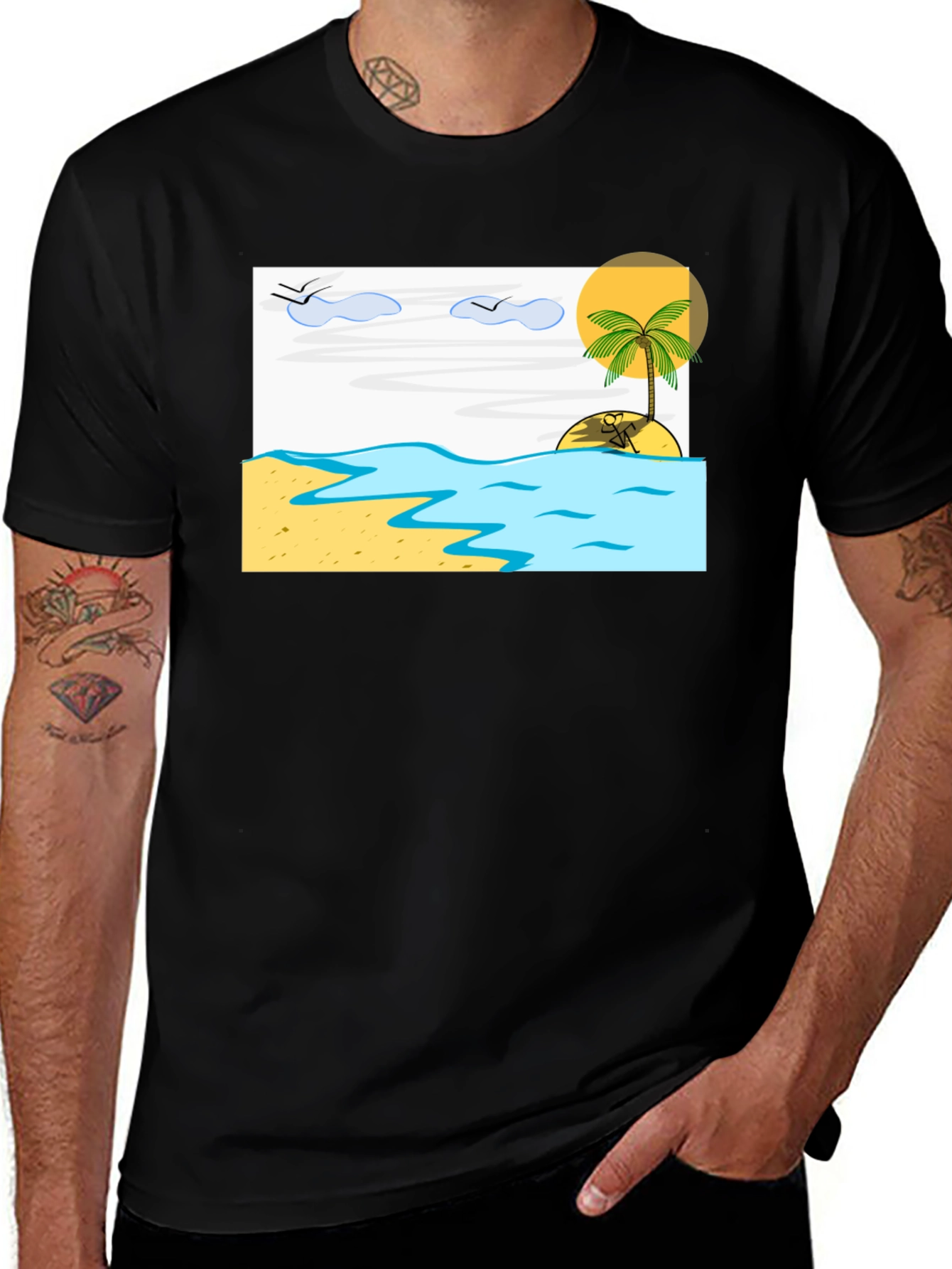 Variant 30 of Island Beach T-Shirt - Relaxed Vacation Vibes