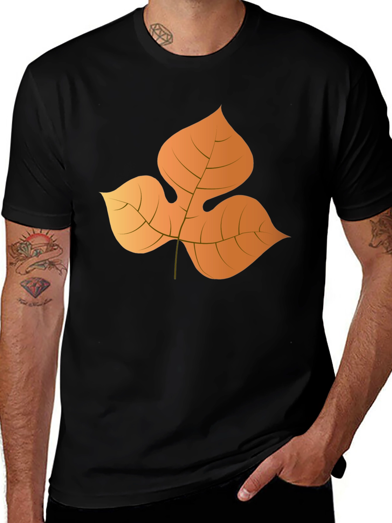 Variant 6 of Fall Leaf Graphic Tee - Stylish and Comfortable