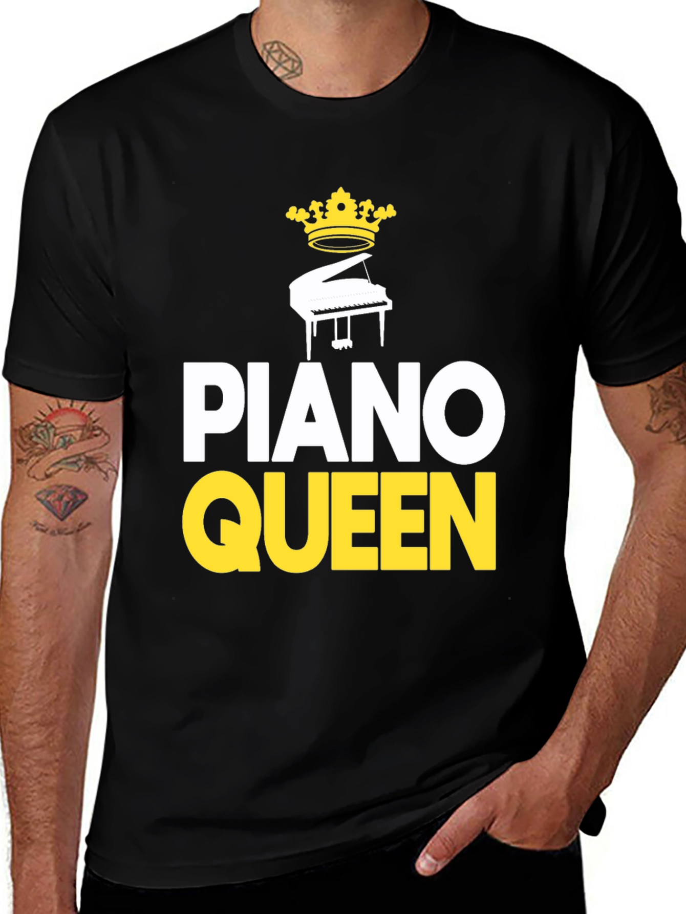 Variant 11 of Piano Queen Graphic T-Shirt - Music Lover Tee