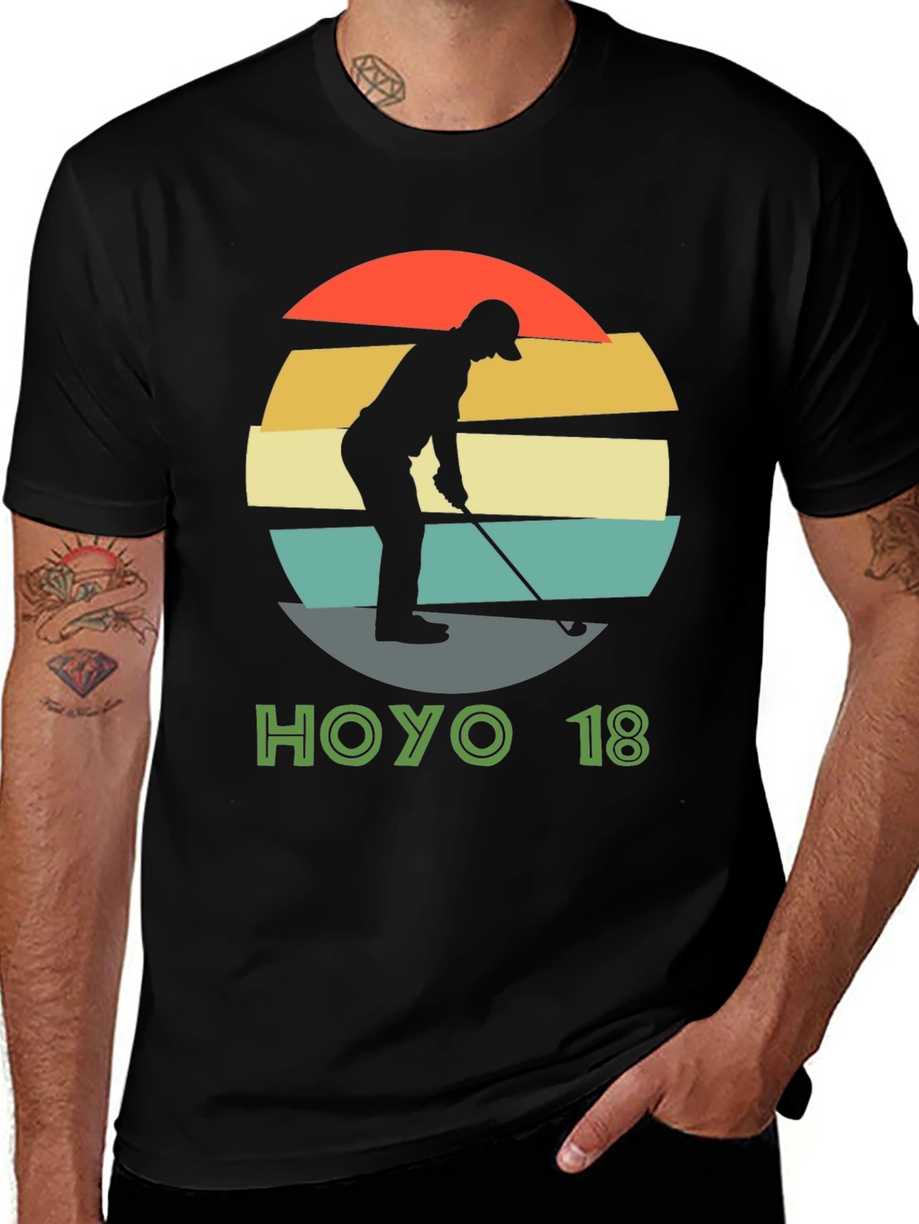 Variant 20 of Hoyo 18 Golf Silhouette T-Shirt