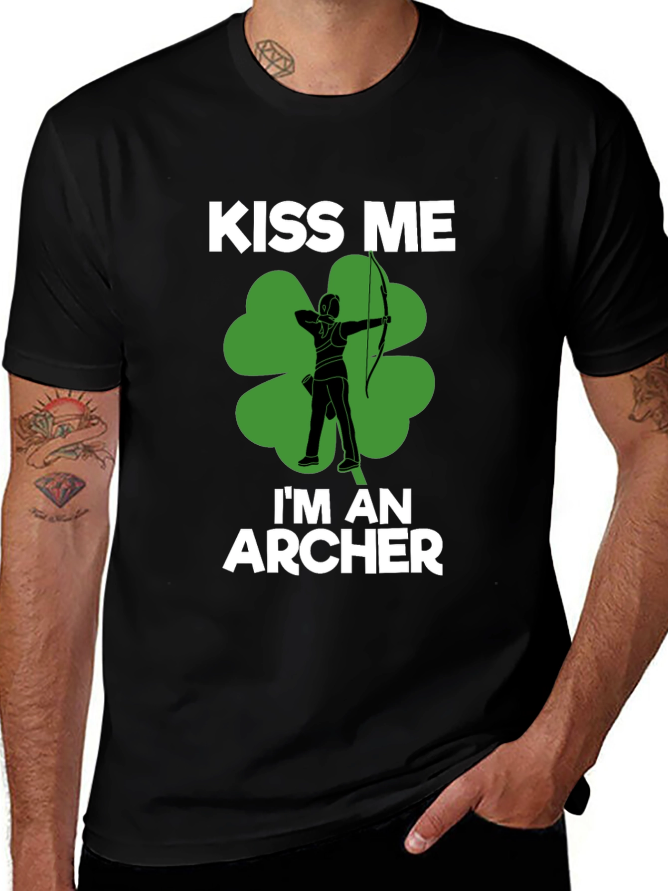 Variant 14 of Kiss Me I'm An Archer T-Shirt St. Patrick's Day Apparel