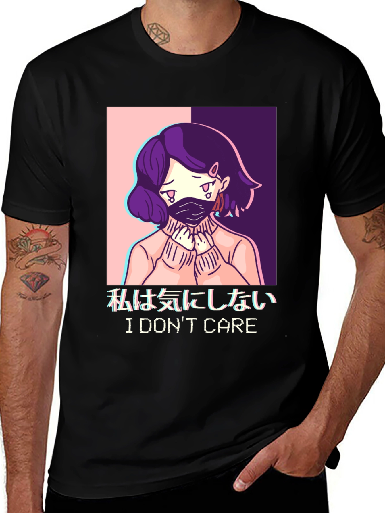 Variant 22 of I Don't Care Anime Graphic T-Shirt