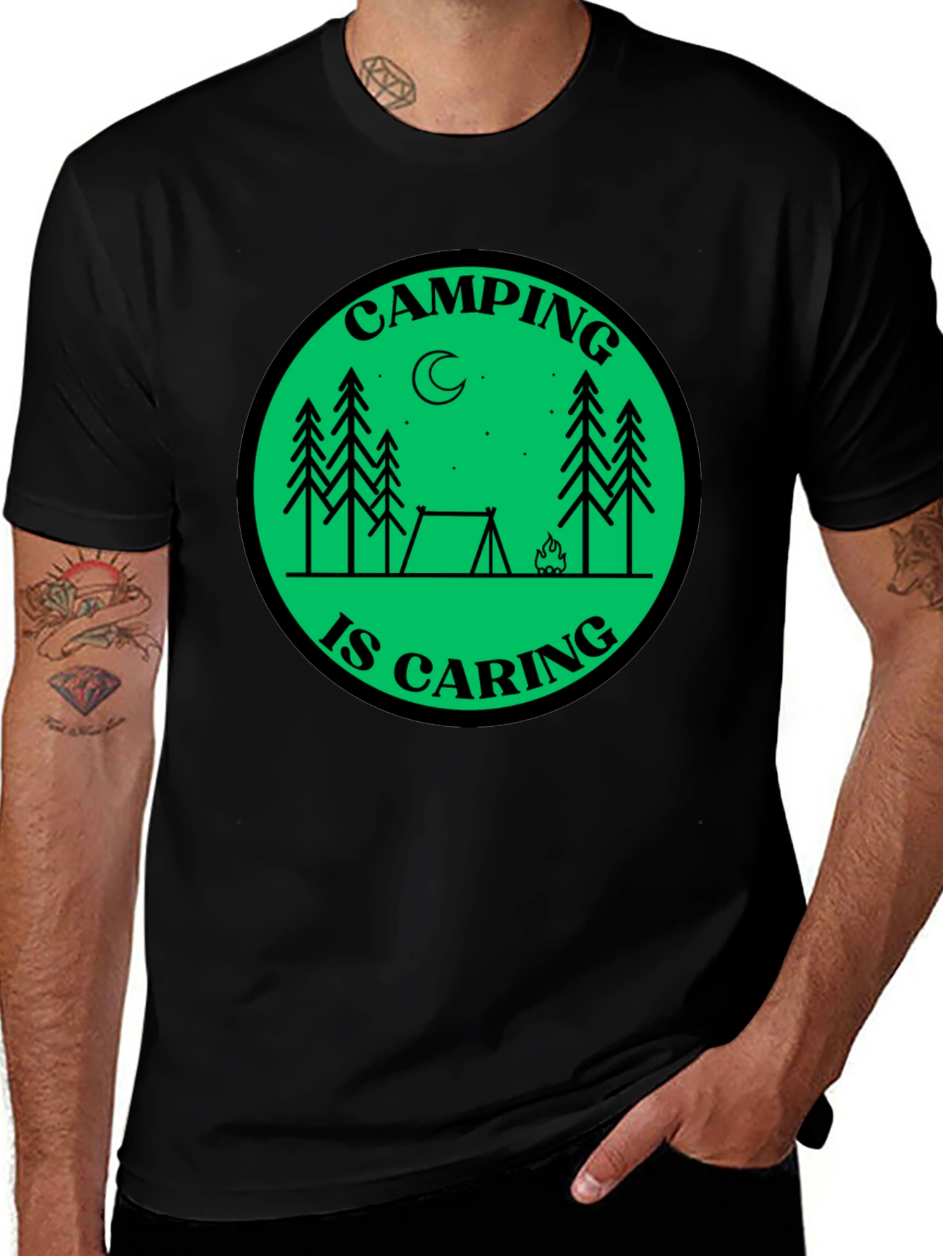 Variant 22 of Camping is Caring Graphic T-Shirt
