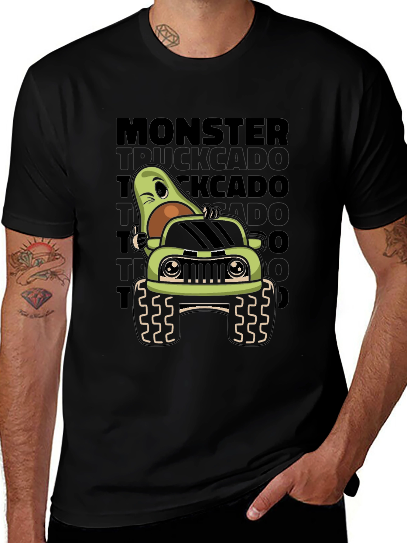 Variant 24 of Monster Truck Avocado Graphic T-Shirt