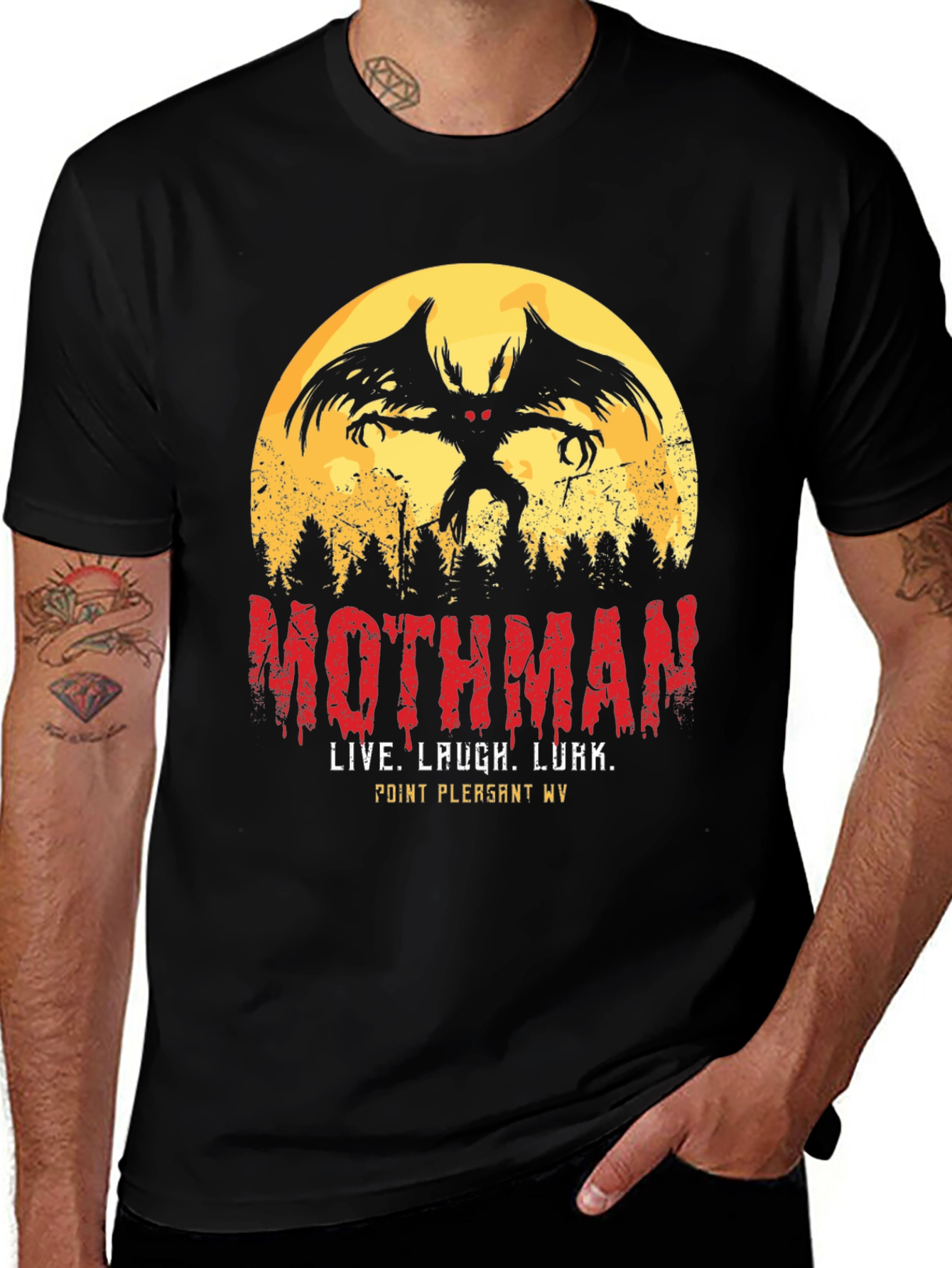 Mothman Live Laugh Lurk T-Shirt
