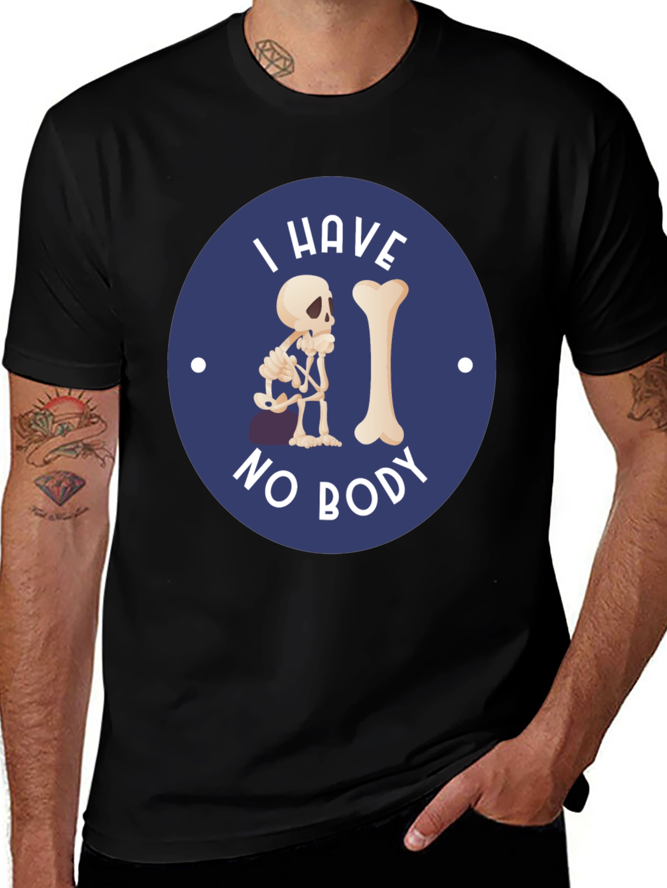 Variant 5 of I Have No Body Funny Skeleton T-Shirt