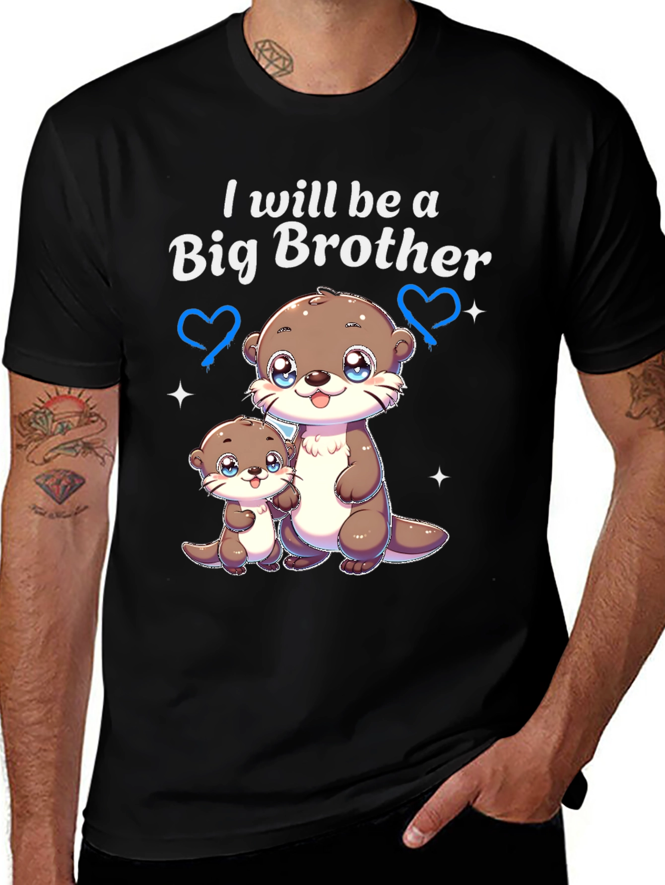 Big Brother Otter T-Shirt - Cute Pregnancy Announcement Tee