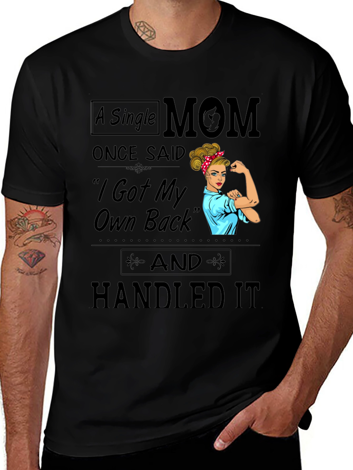 Variant 29 of A Single Mom T-Shirt - Empowering Women's Tee