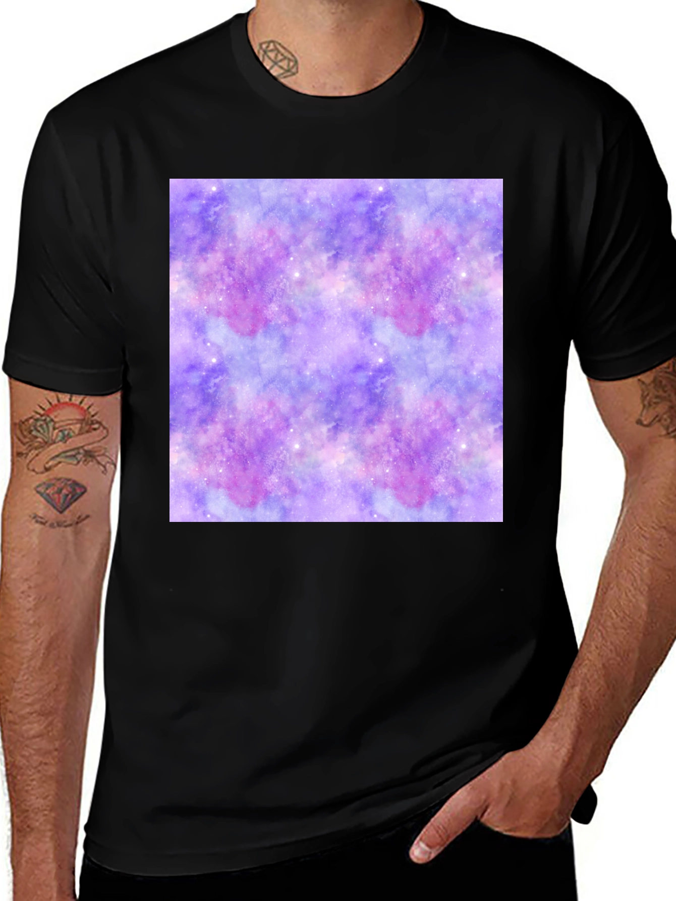 Variant 15 of Galaxy Print Black T-Shirt