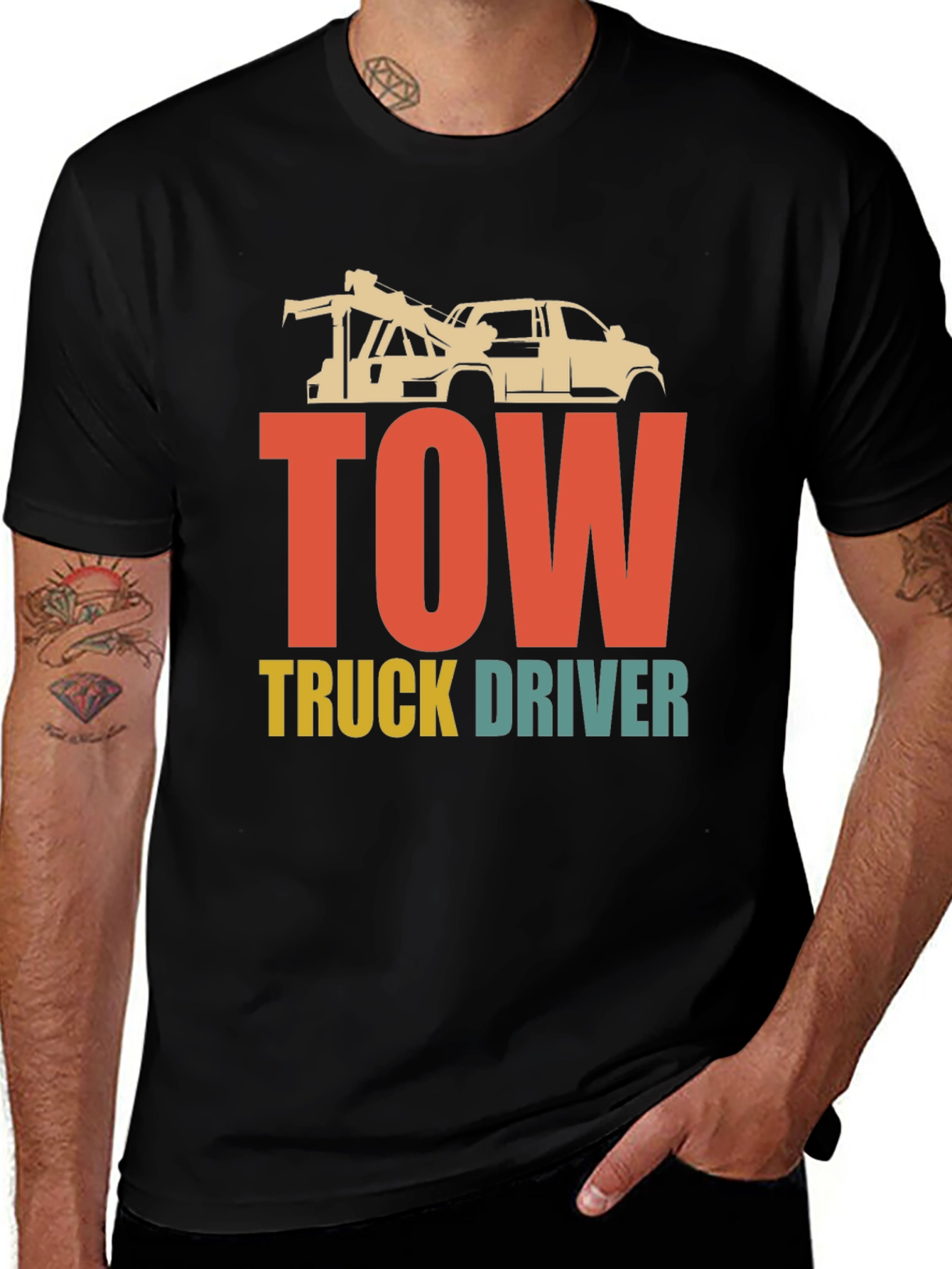 Variant 8 of Tow Truck Driver Graphic T-Shirt