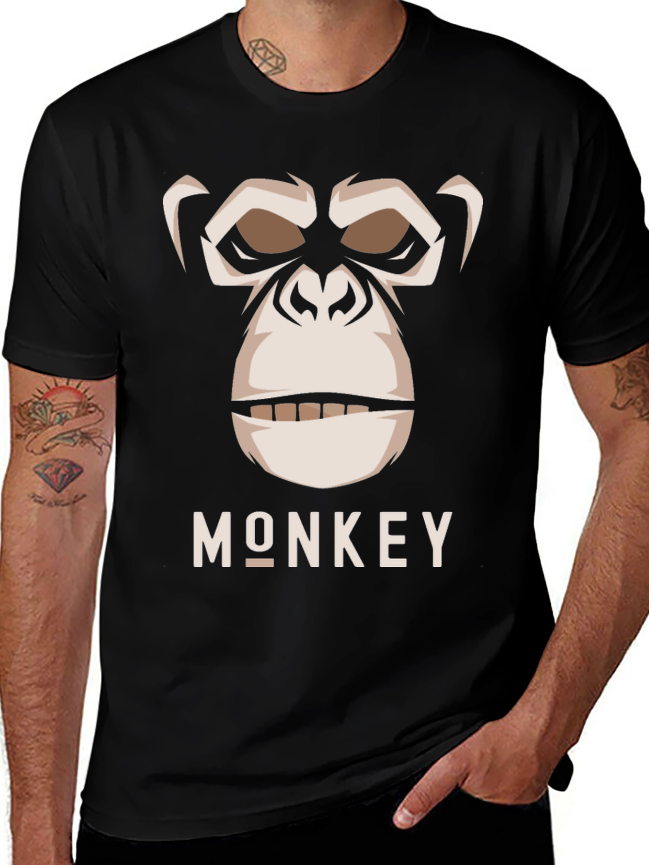 Variant 14 of Monkey Graphic Tee - Modern Streetwear