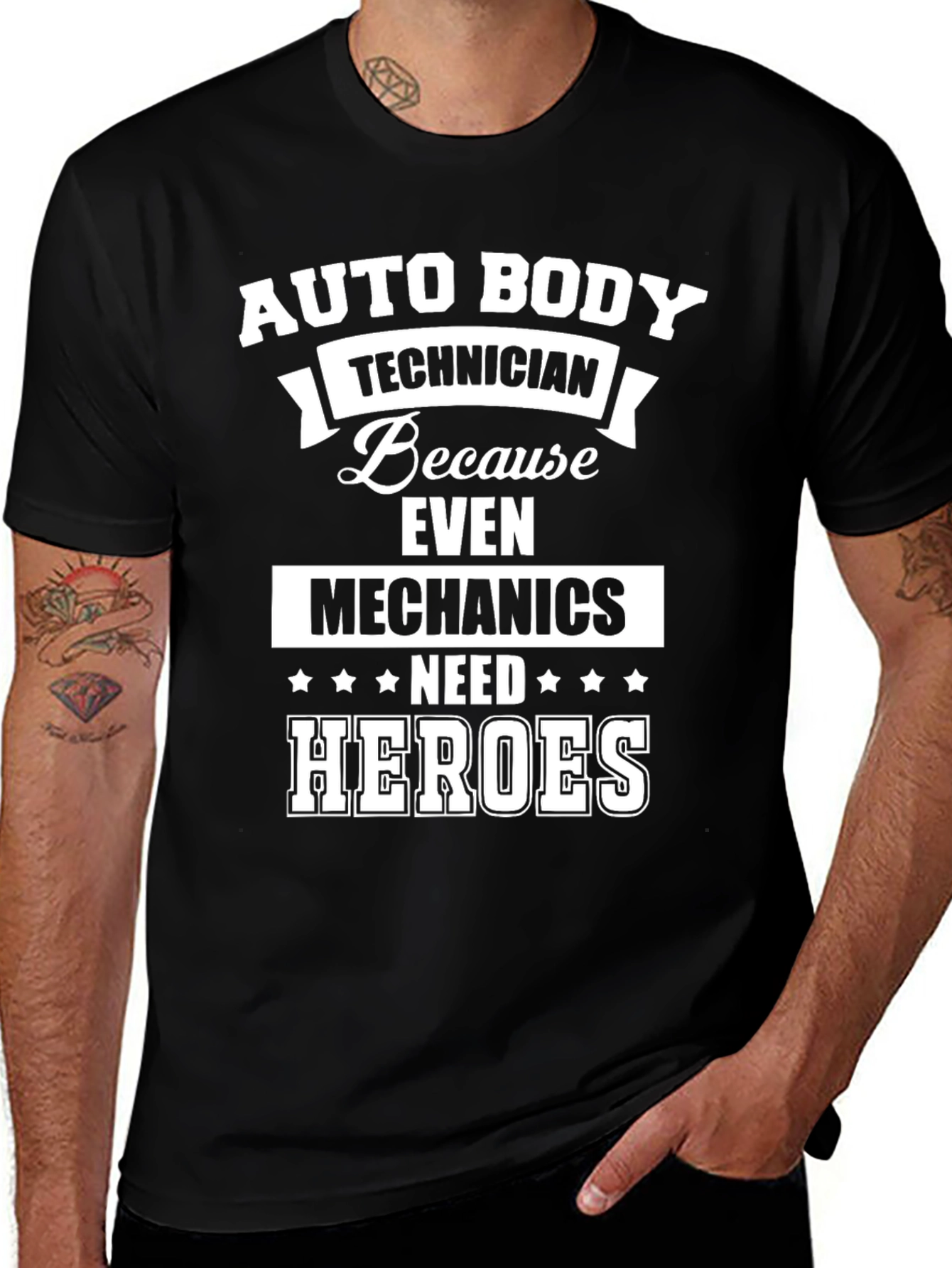 Variant 22 of Auto Body Technician T-Shirt - Mechanic Hero Tee