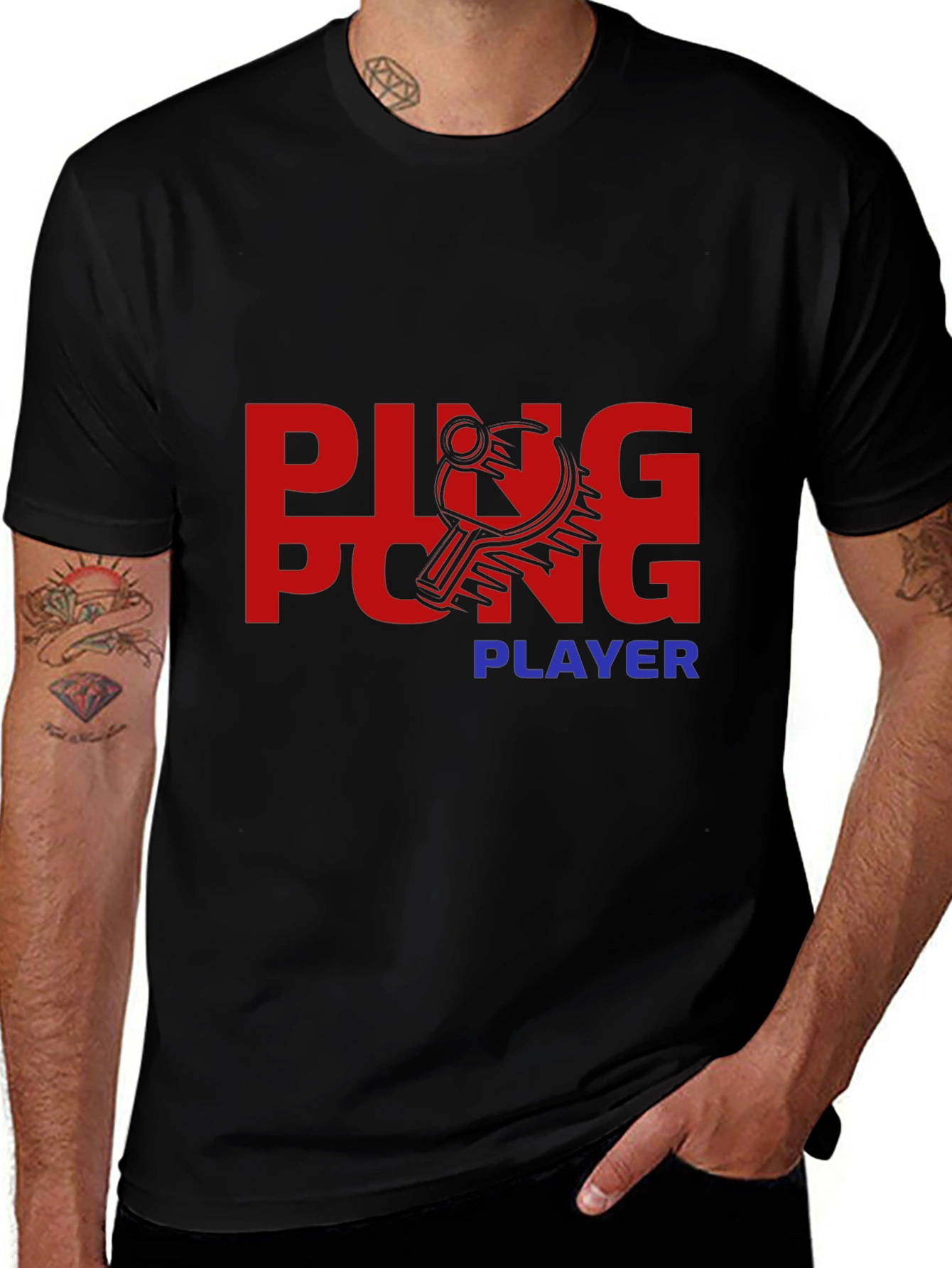 Variant 3 of Ping Pong Player Graphic Tee - Stylish & Comfortable