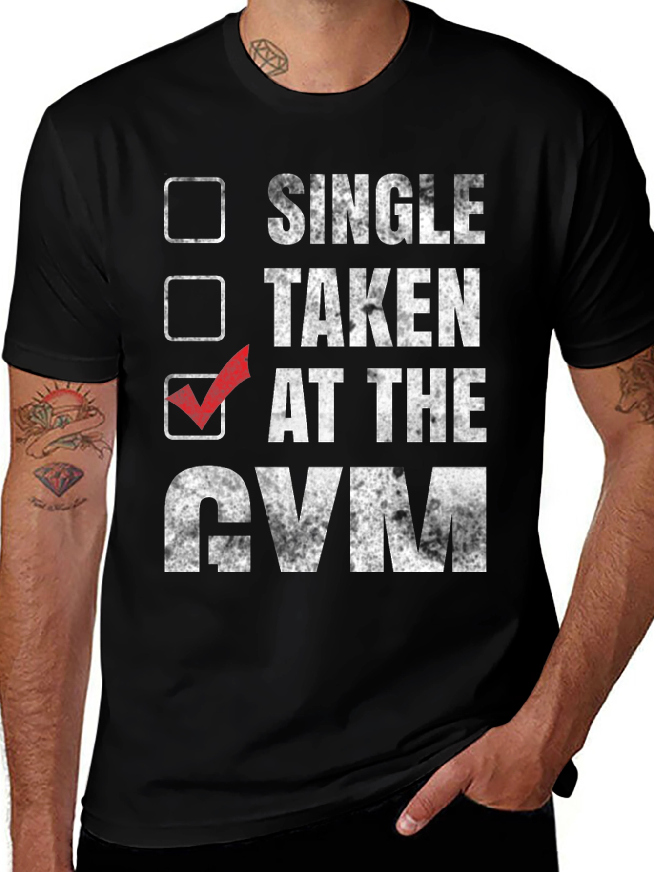 Variant 19 of Gym Humor T-Shirt: Taken at the Gym