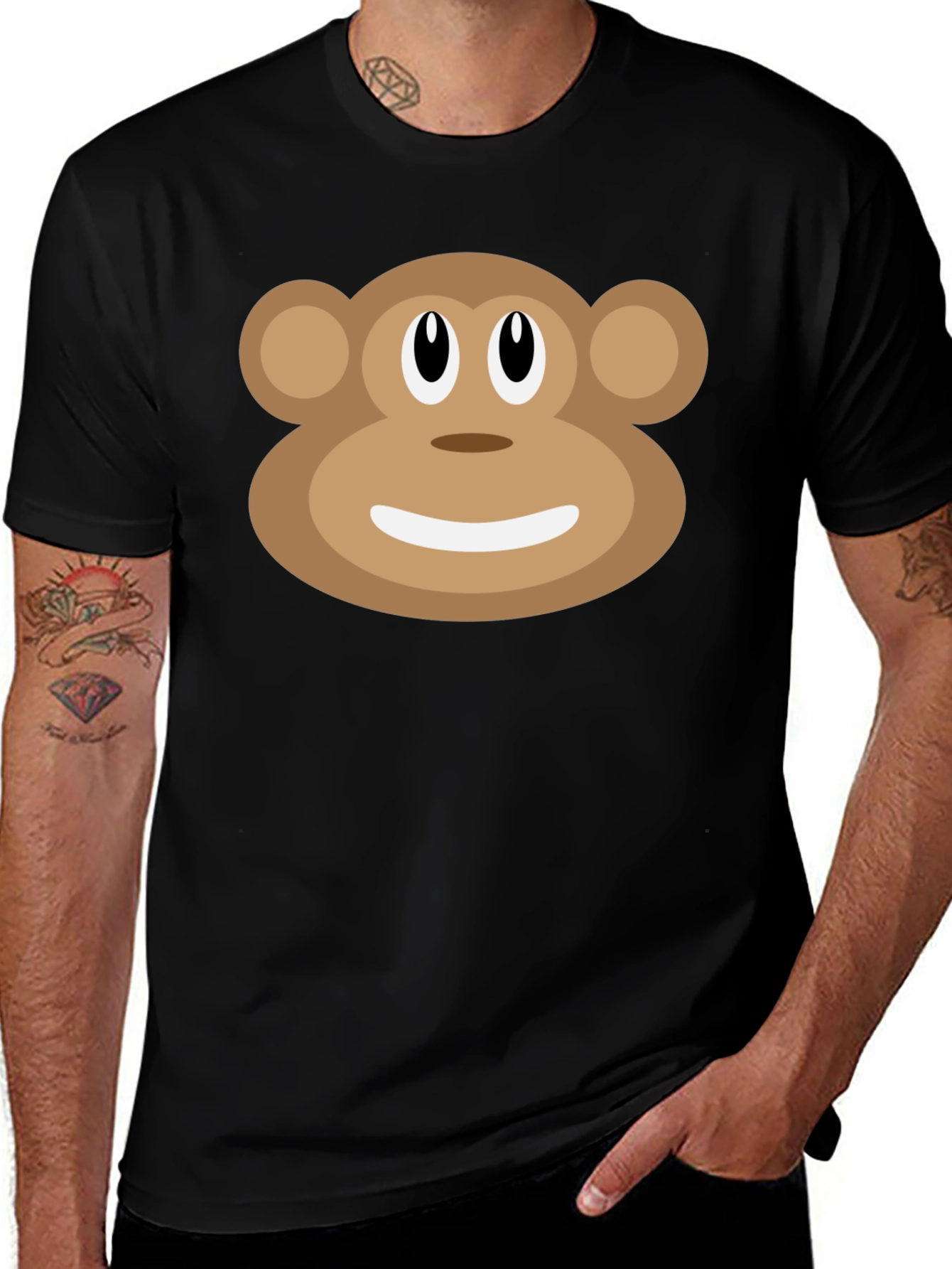 Variant 6 of Monkey Face Graphic T-Shirt - Fun & Casual
