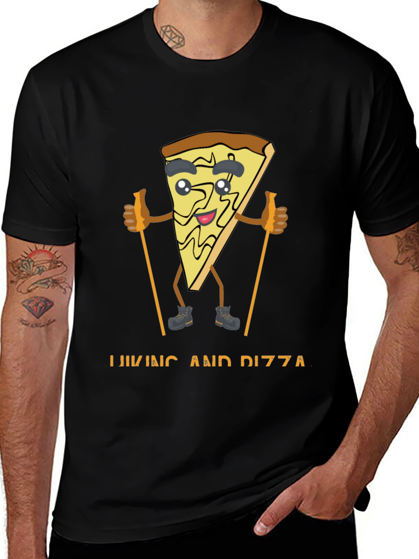 Variant 2 of Hiking Pizza Graphic Tee