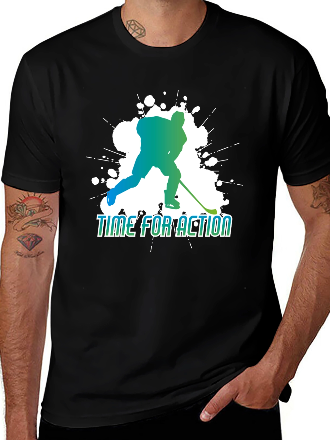 Variant 10 of Time for Action Hockey Graphic Tee