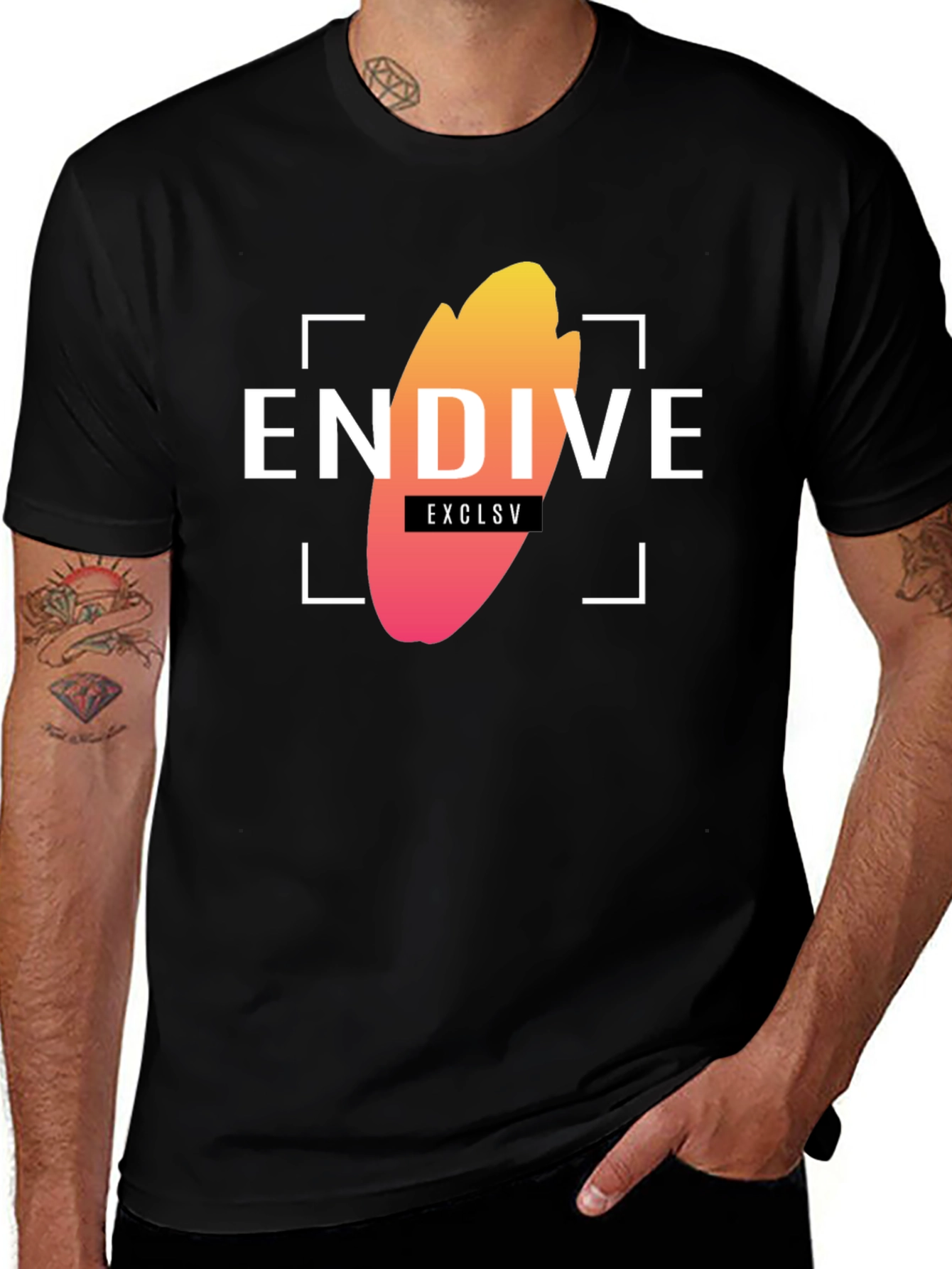 Variant 27 of Endive Exclusive Black Graphic Tee
