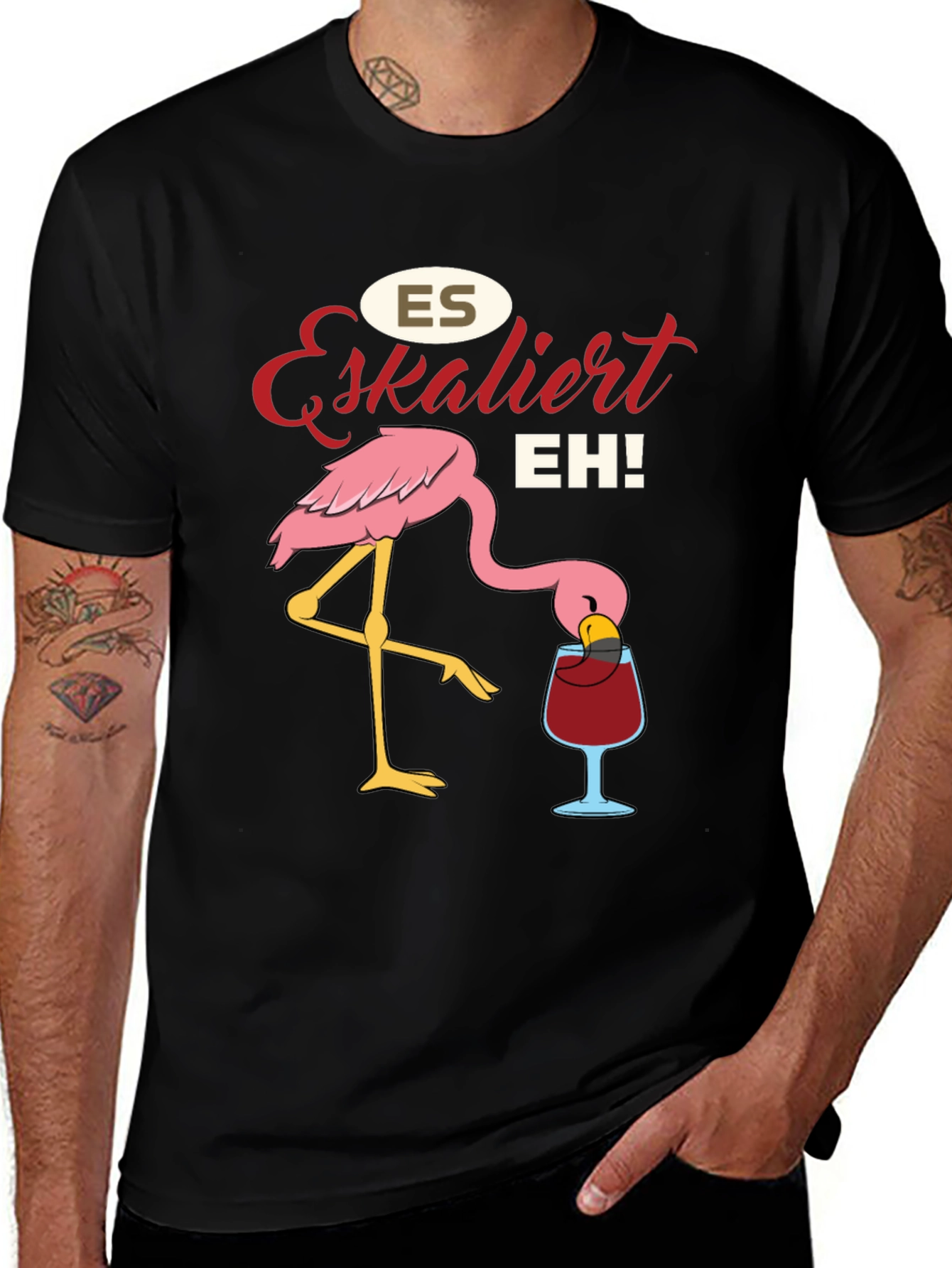 Variant 30 of Es Eskaliert EH! Flamingo T-Shirt