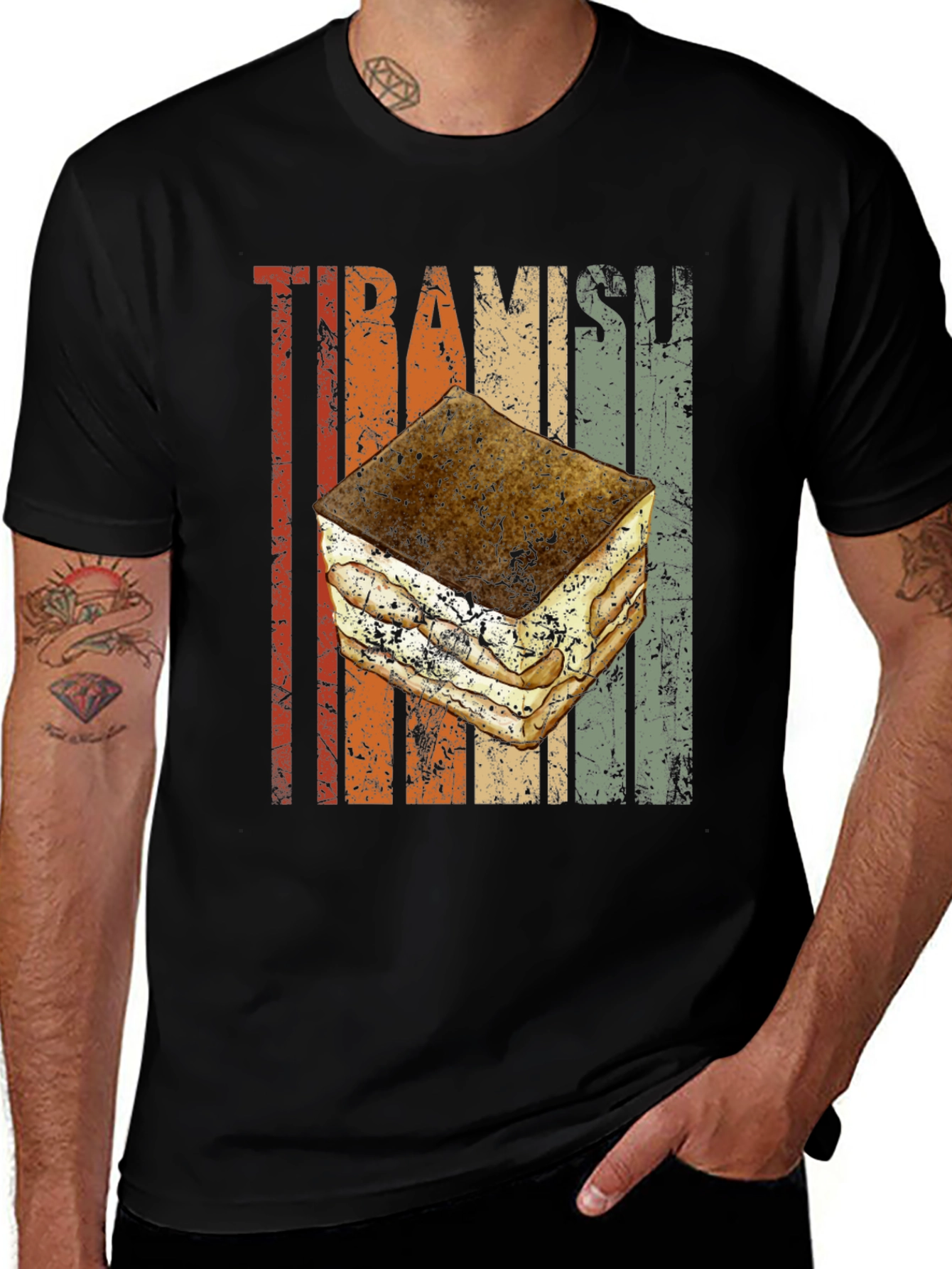 Variant 6 of Tiramisu Dessert Graphic T-Shirt