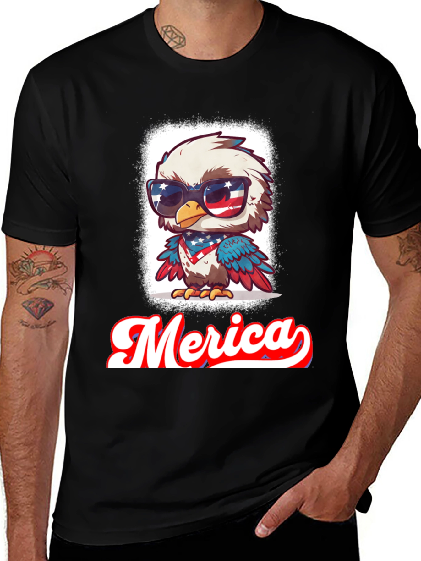 Variant 25 of Patriotic Eagle Graphic Tee - 'Merica