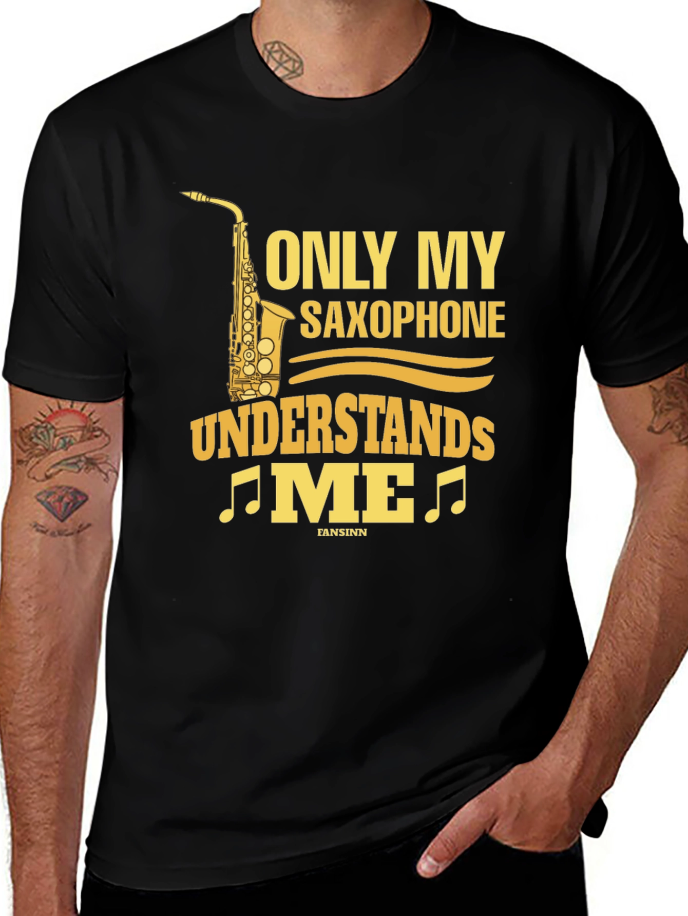 Variant 25 of Saxophone Lover T-Shirt - Only My Saxophone Understands Me!