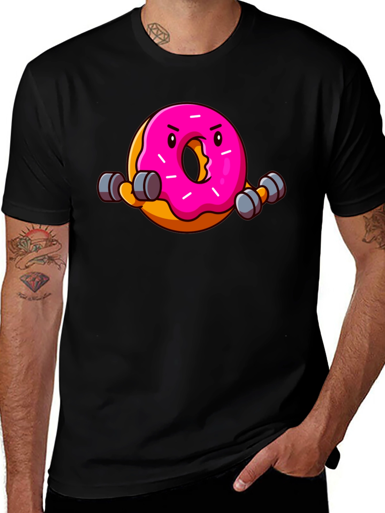 Variant 9 of Donut Lifting Weights Funny T-Shirt