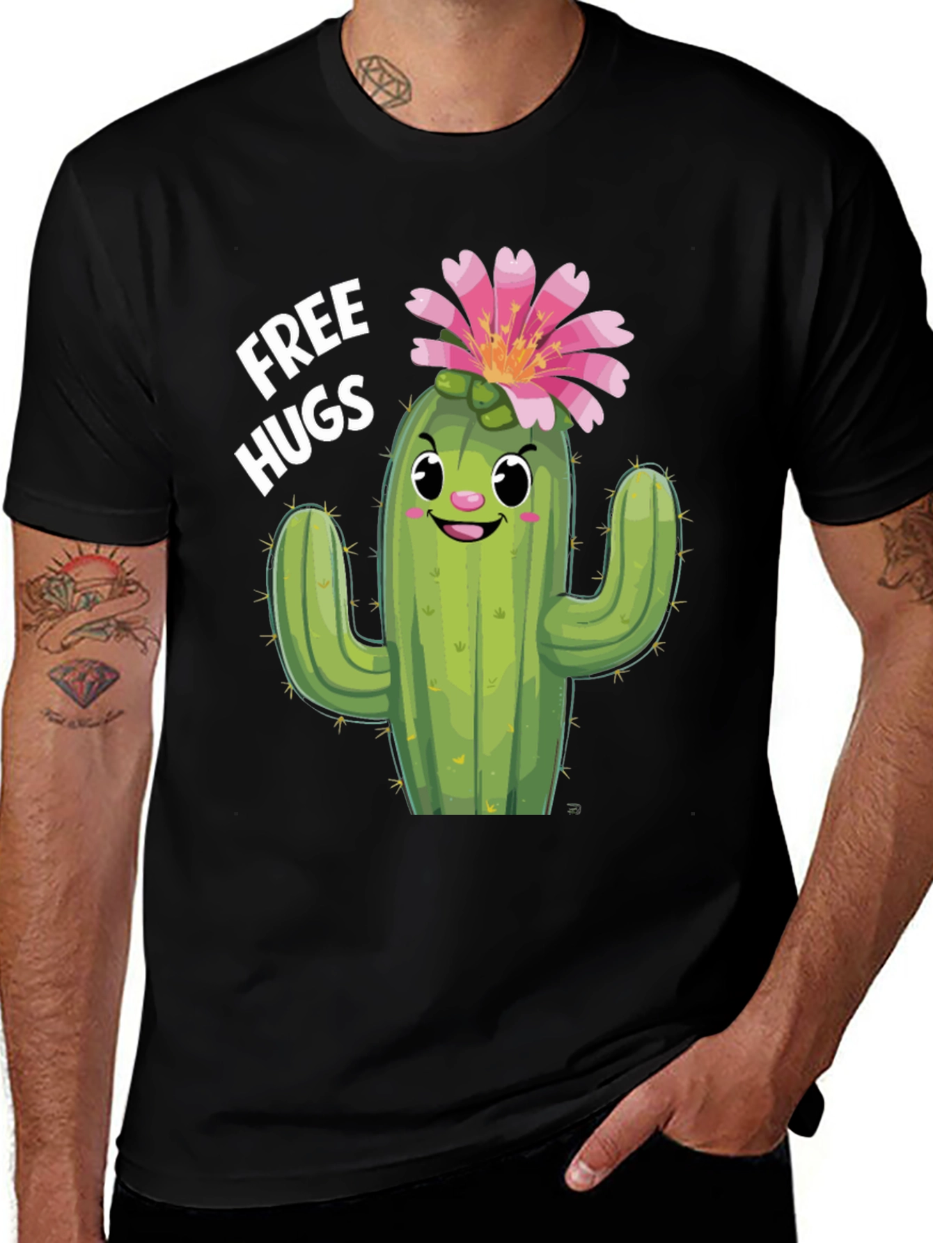 Variant 5 of Cactus Hugs T-Shirt - Funny Graphic Tee
