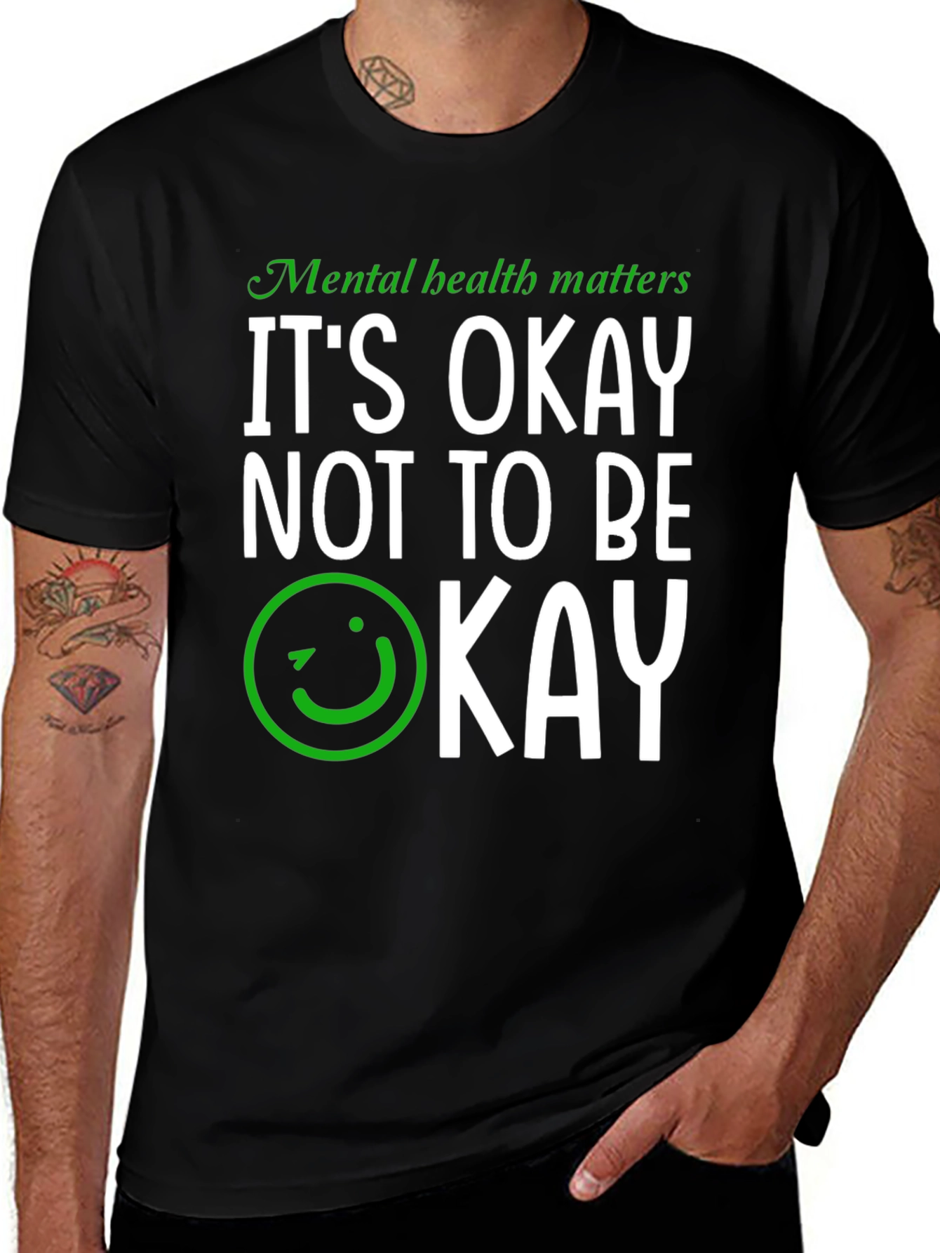 Variant 12 of Mental Health Awareness T-Shirt - It's Okay Not to Be Okay