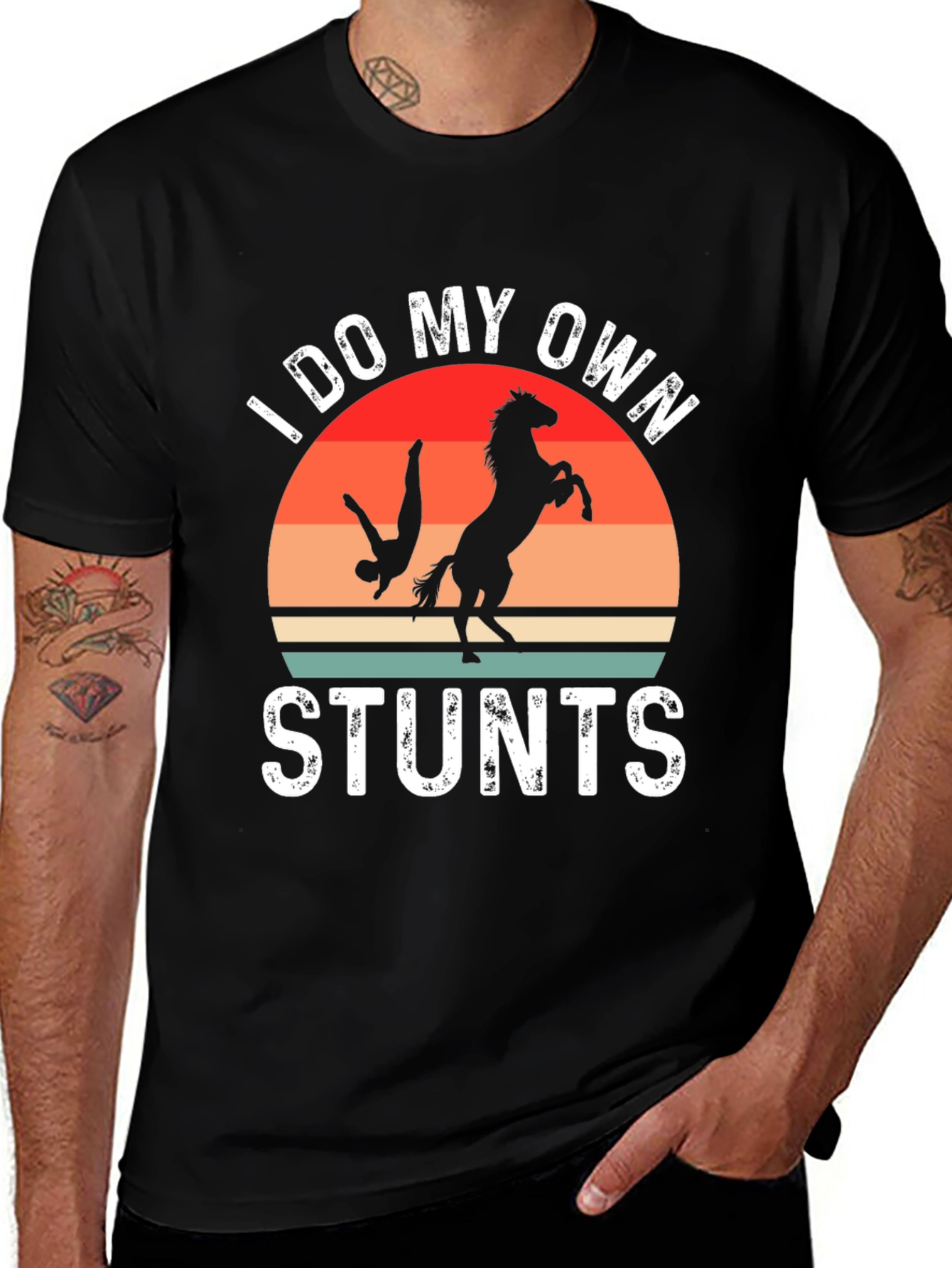 I Do My Own Stunts Horseback Riding T-Shirt