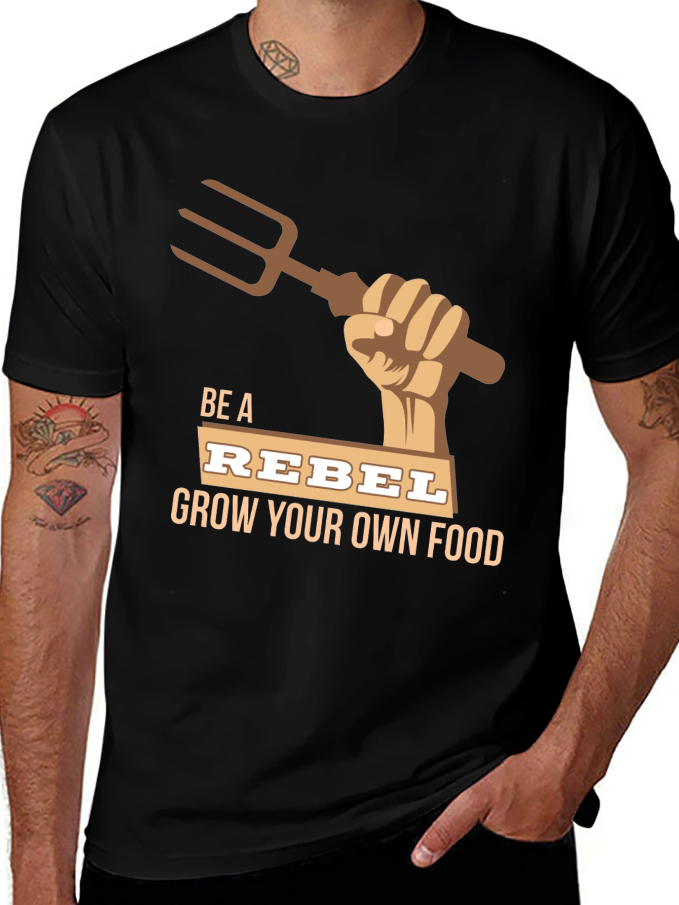 Variant 29 of Be A Rebel Grow Your Own Food T-Shirt