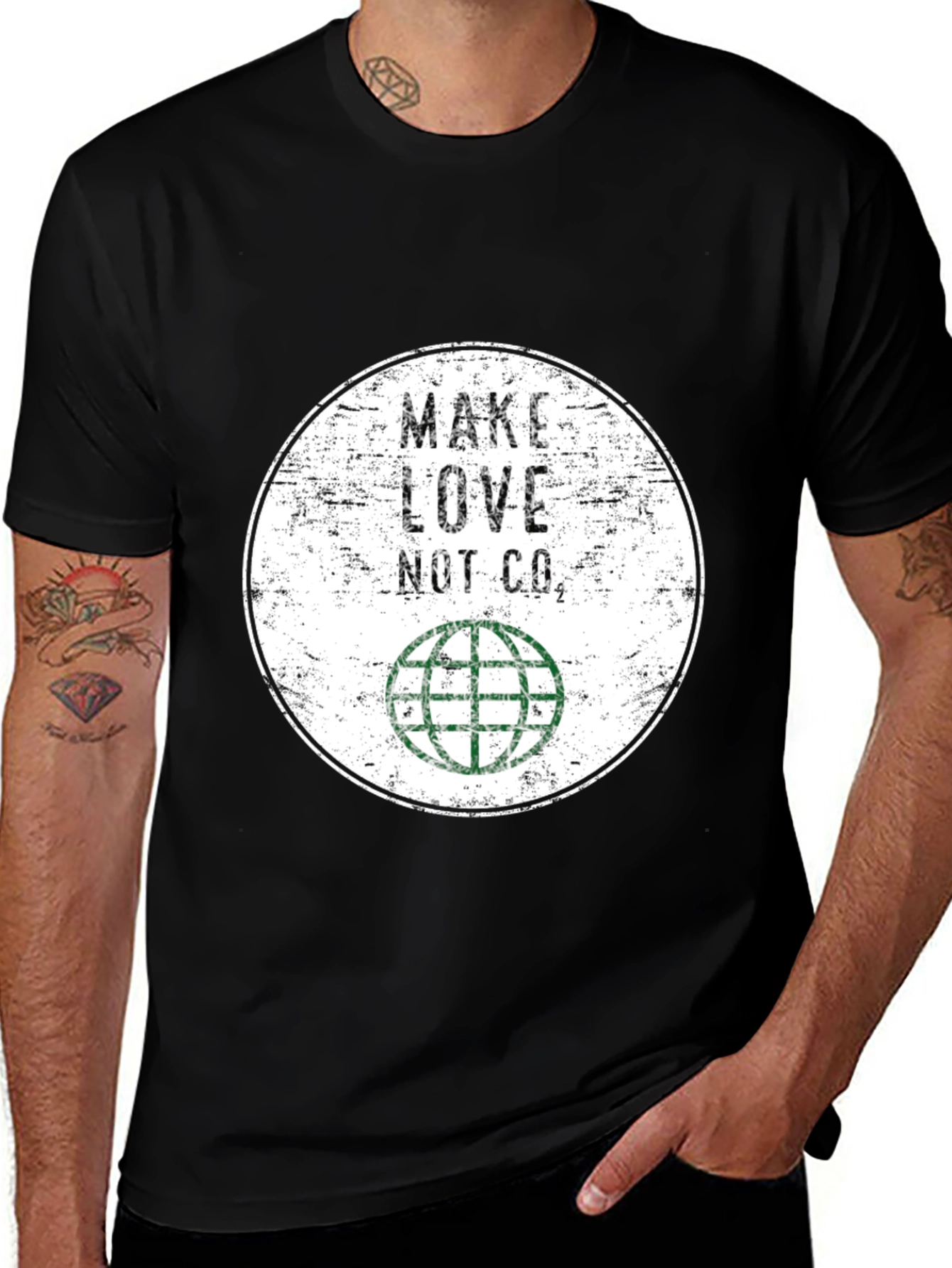 Variant 8 of Make Love Not CO2 Graphic Tee - Eco Friendly T-Shirt