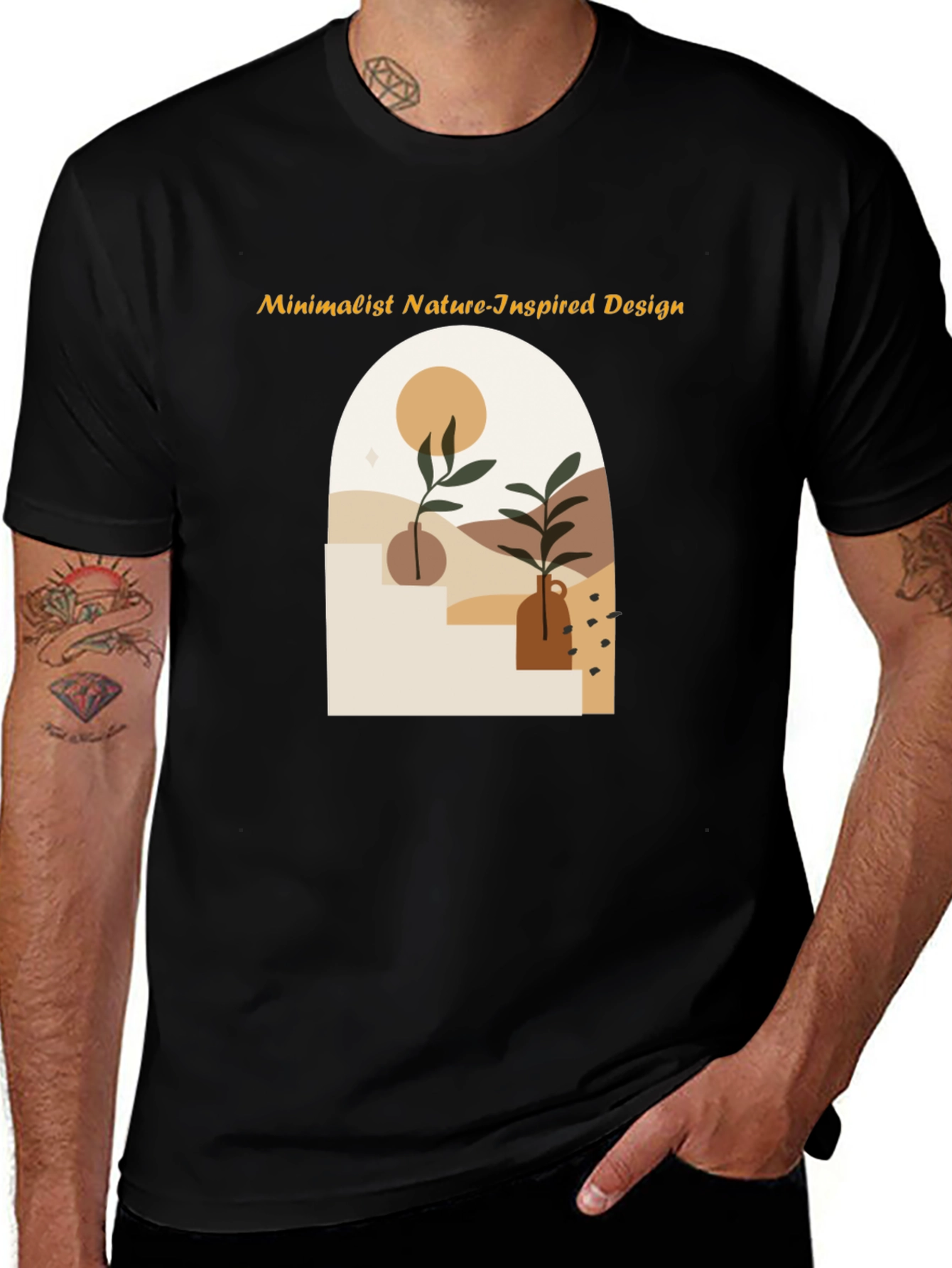 Variant 6 of Minimalist Nature Graphic T-Shirt