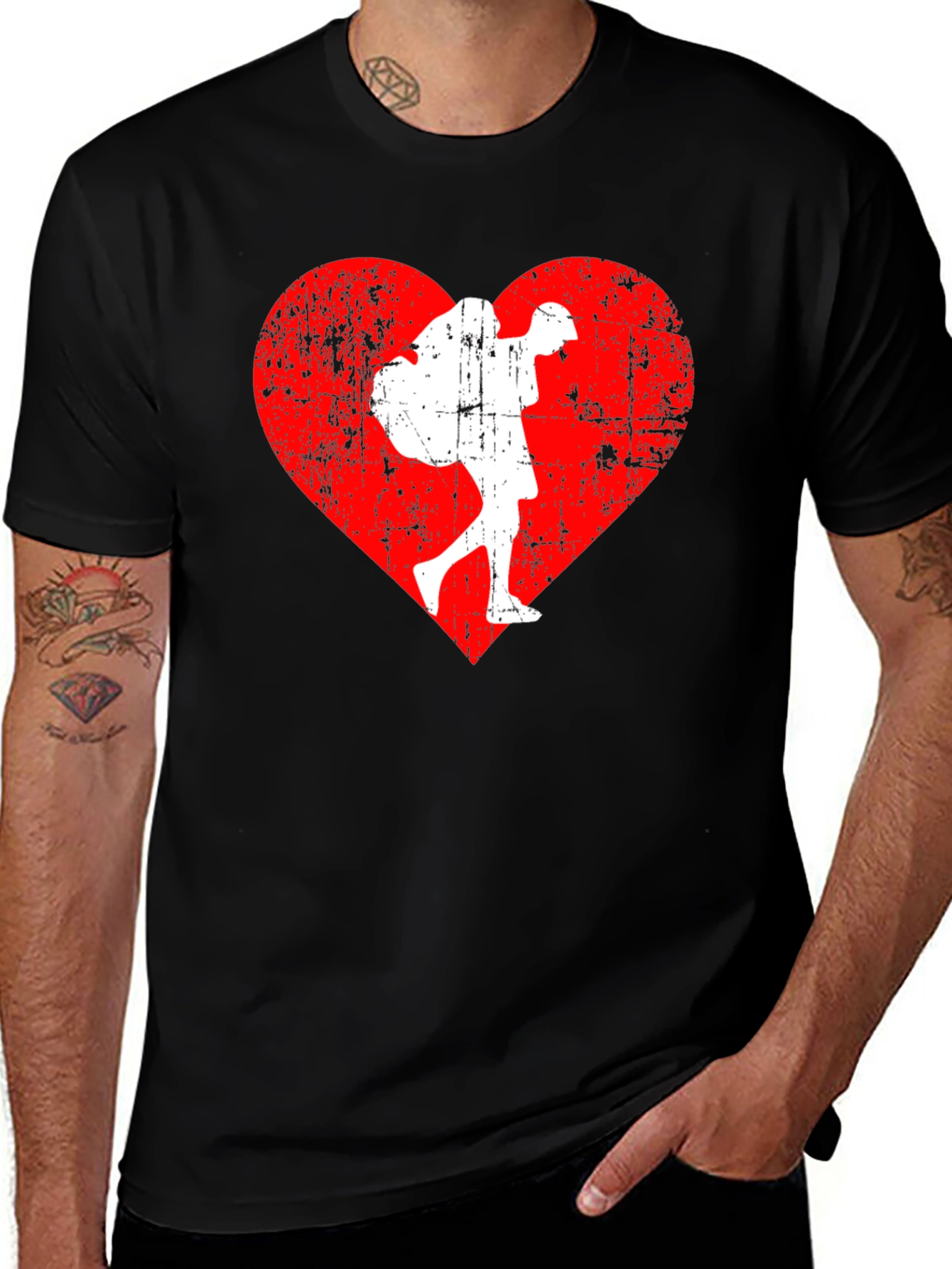 Variant 5 of Heart Hiker Graphic Tee - Travel Lover Shirt