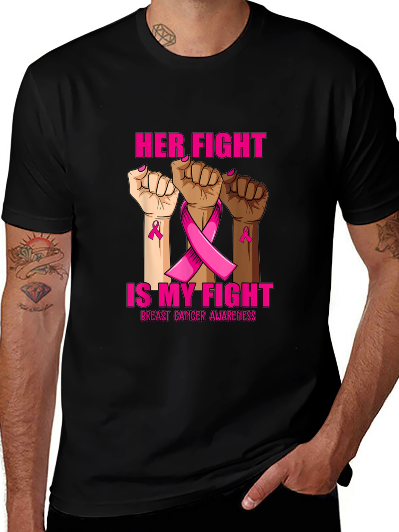 Breast Cancer Awareness Tee: Her Fight Is My Fight