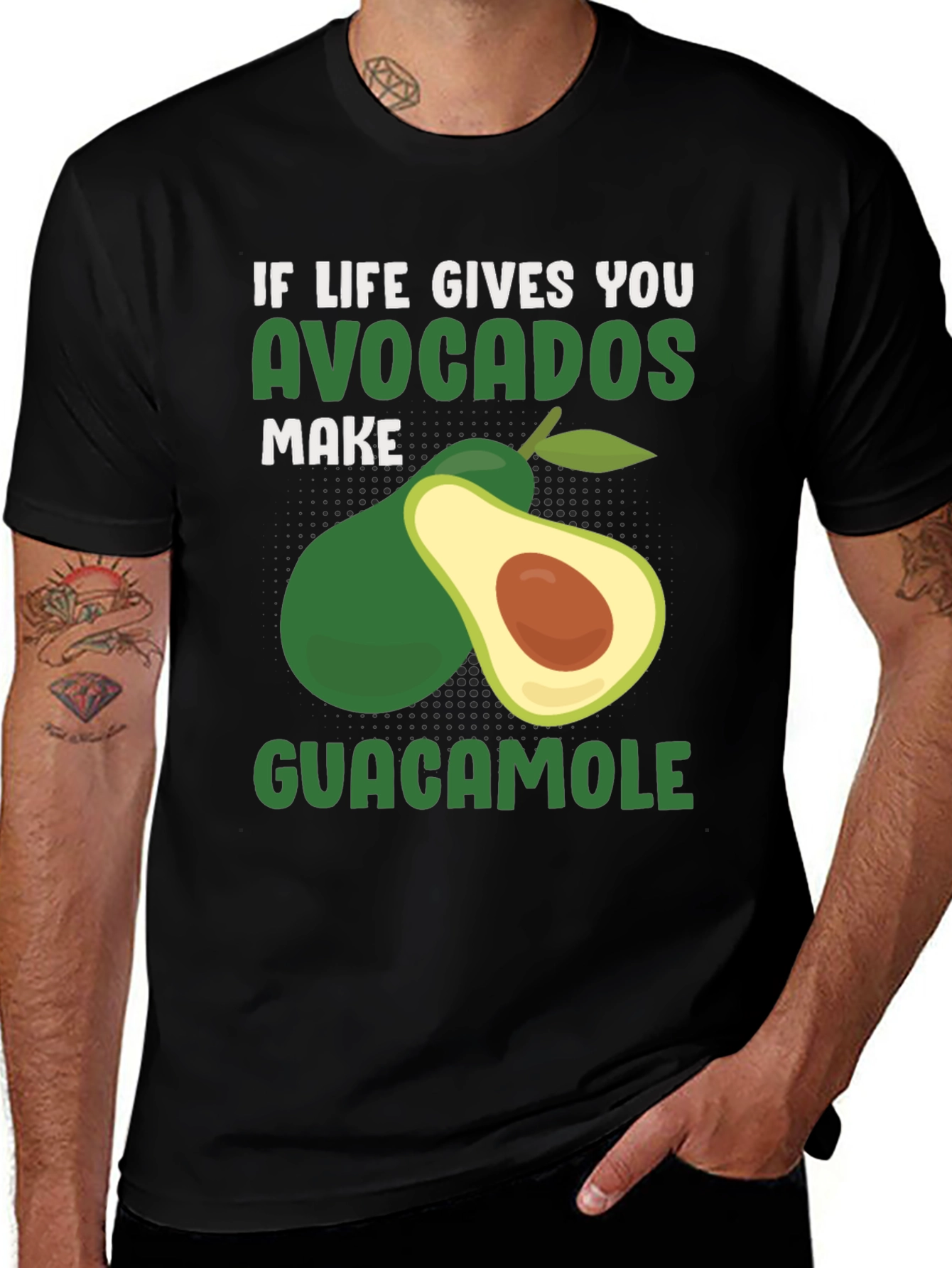 Variant 27 of Avocado Guacamole Graphic Tee - Funny Food T-Shirt