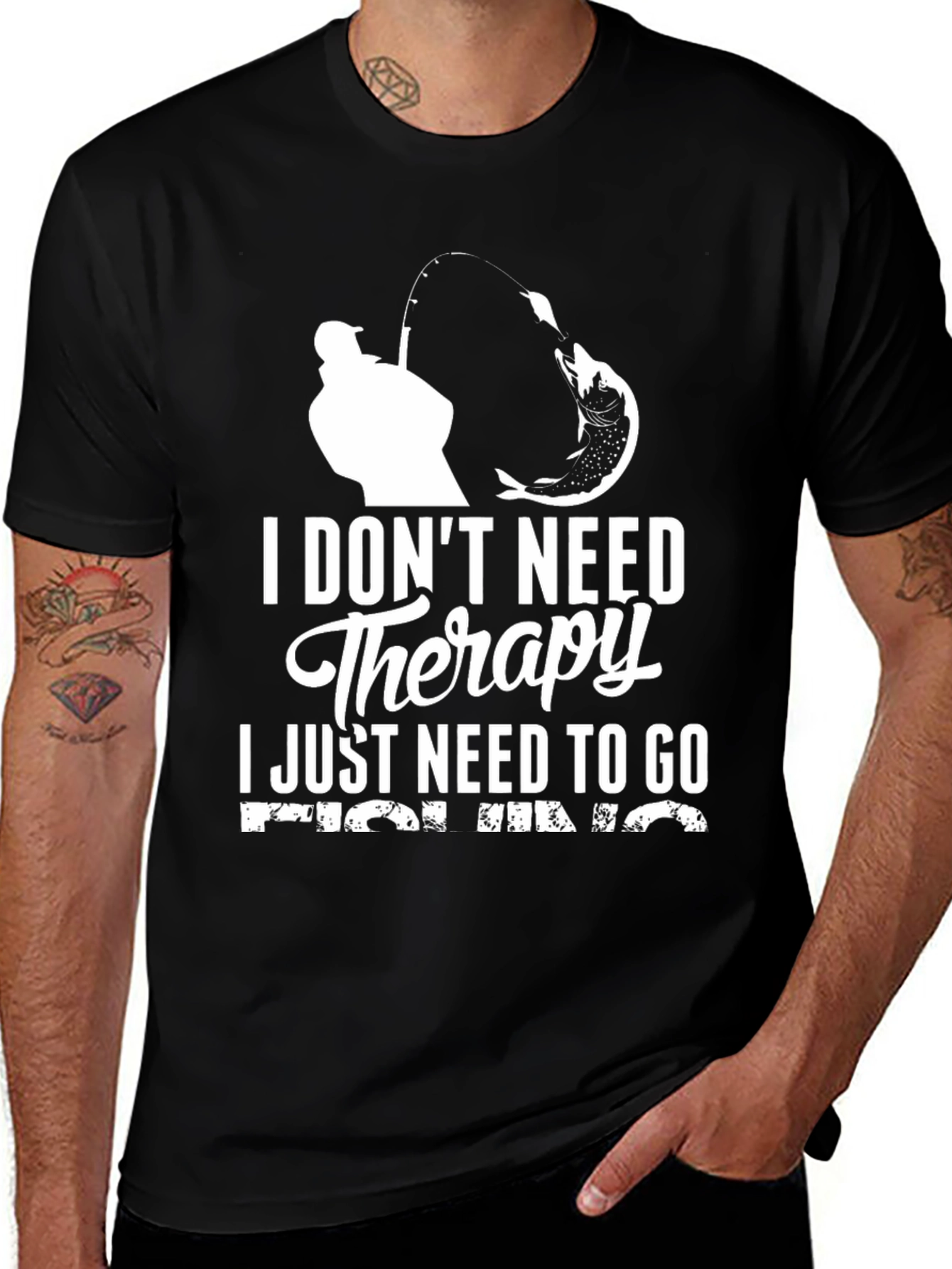 Variant 22 of Fishing Therapy Graphic T-Shirt
