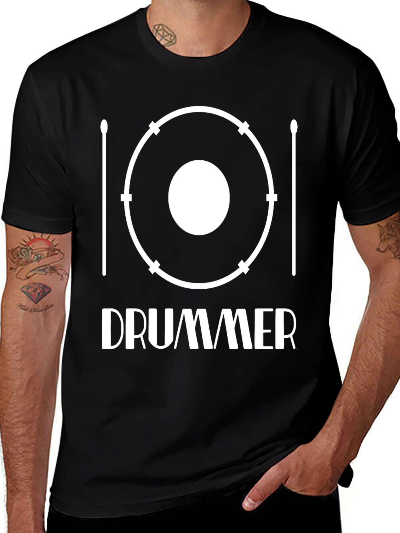 Variant 11 of Drummer Graphic T-Shirt - Music Lover Tee