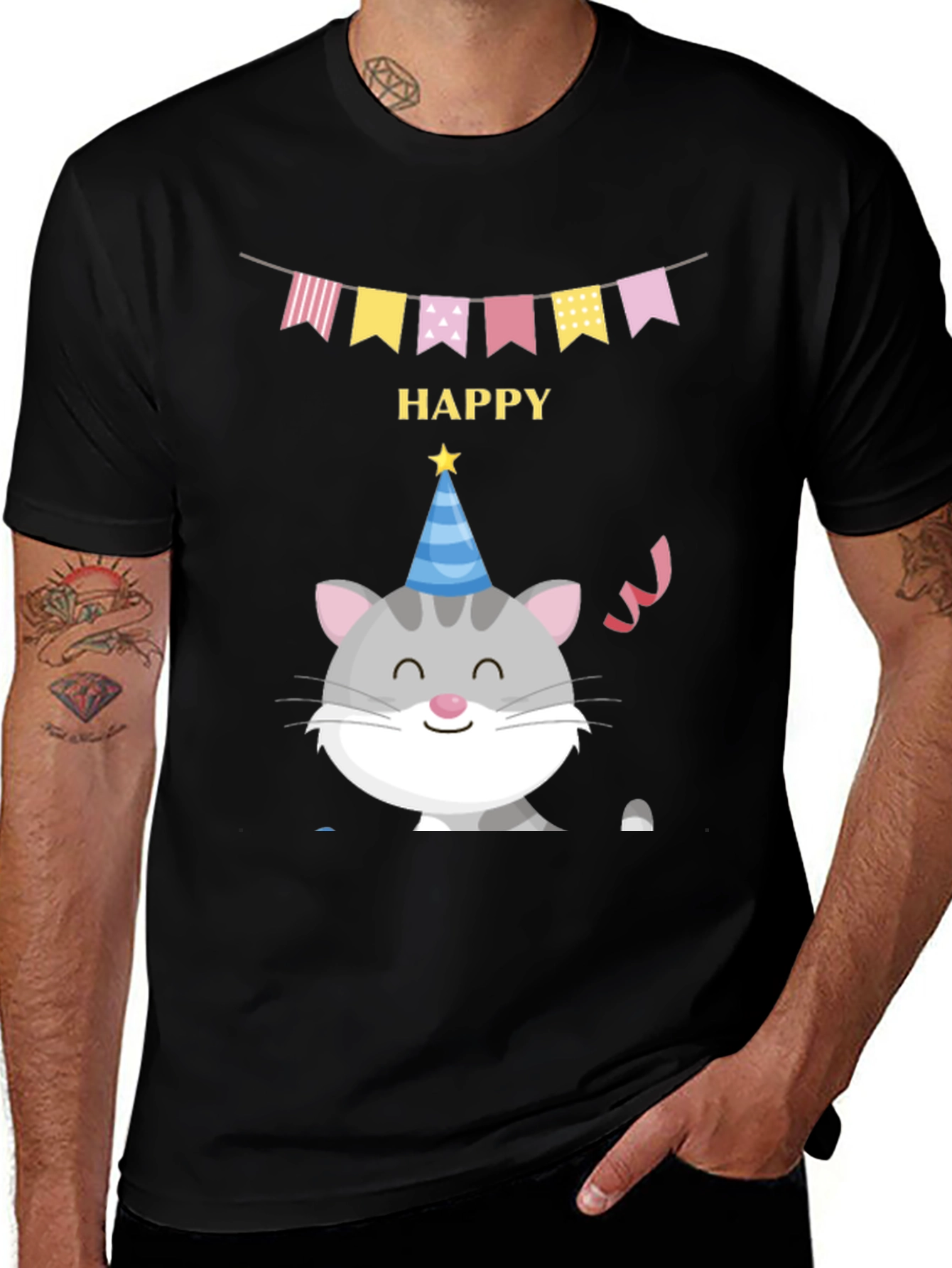 Variant 29 of Happy Cat Birthday T-Shirt