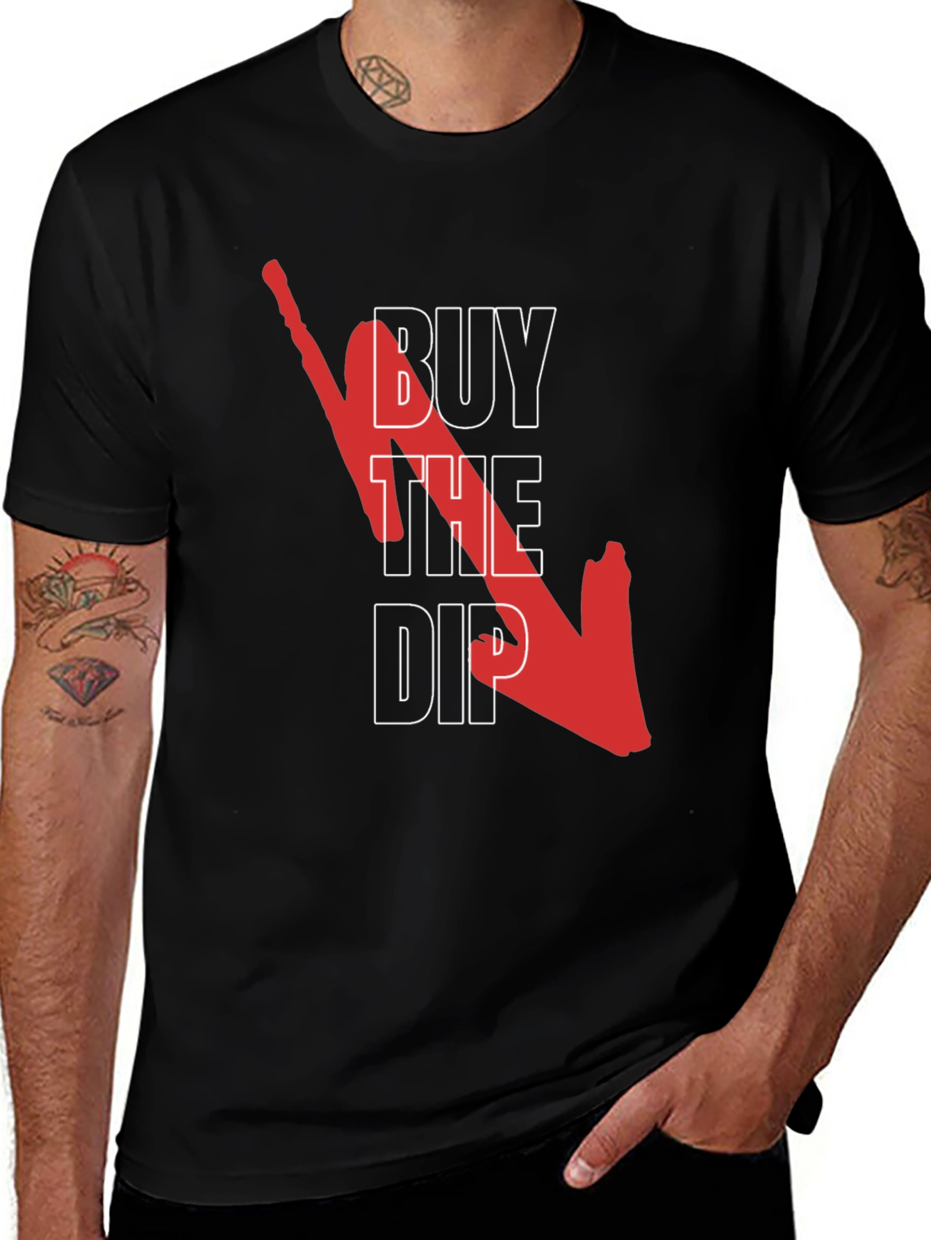 Variant 25 of Buy the Dip Graphic Tee - Trader Apparel