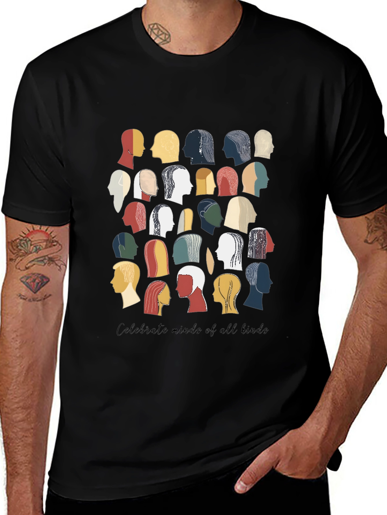 Variant 4 of Diverse Minds Graphic Tee - Celebrate Inclusivity